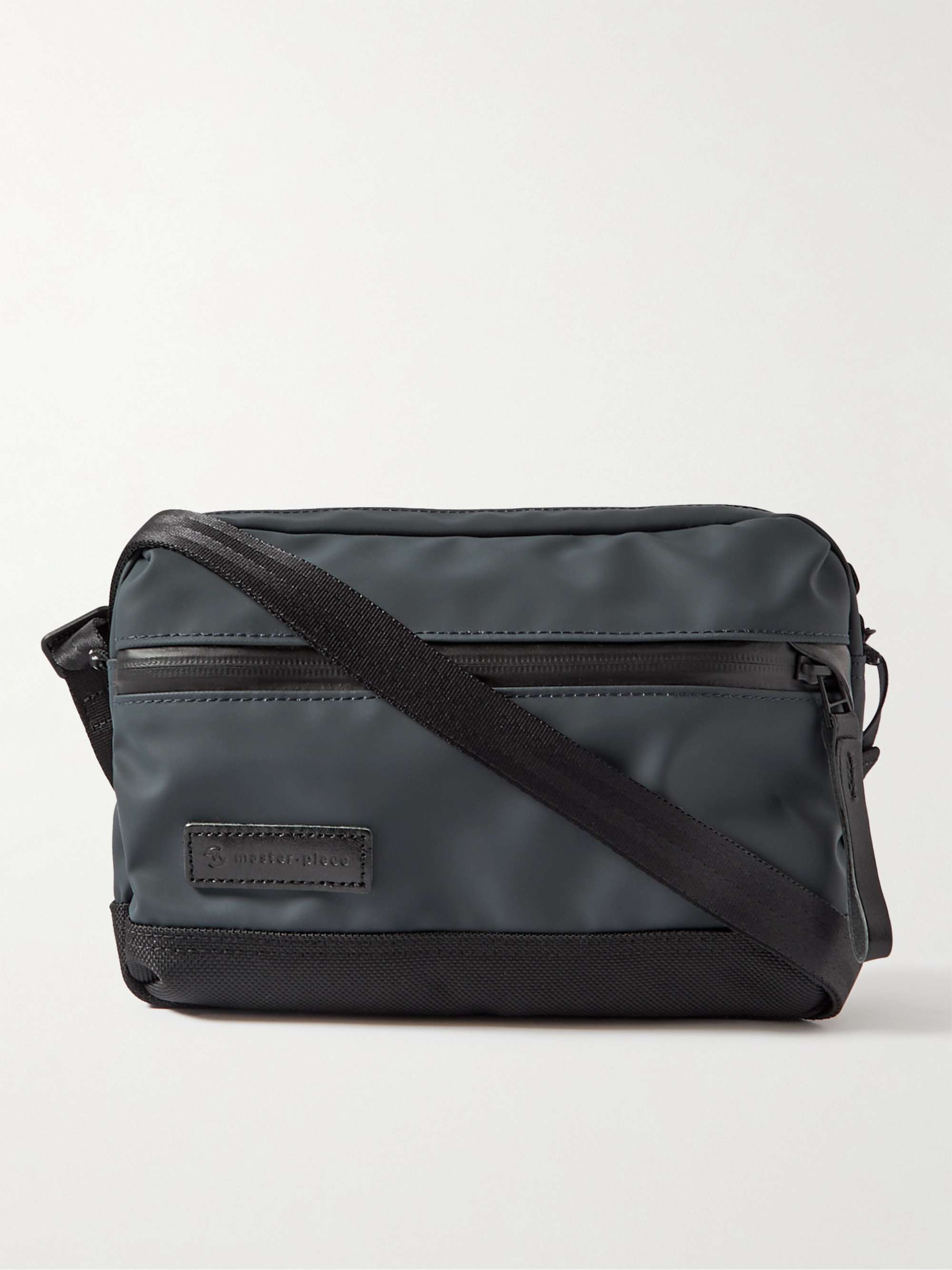 MASTER-PIECE Slick Logo-Appliquéd Leather and CORDURA® Ballistic Nylon  Messenger Bag for Men | MR PORTER