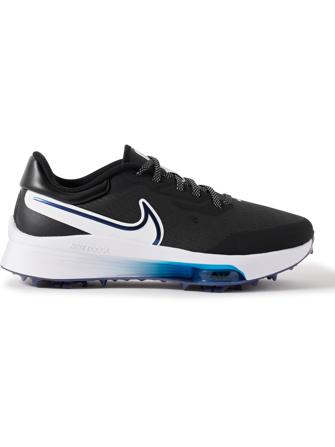 Nike Air Zoom Infinity Tour Next% Rubber And Leather-trimmed Mesh Golf Sneakers In Black
