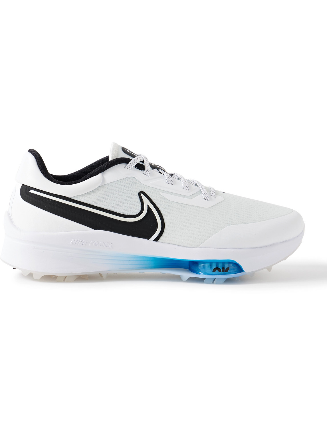 Nike Air Zoom Infinity Tour Next% Rubber And Leather-trimmed Mesh Golf Shoes In White