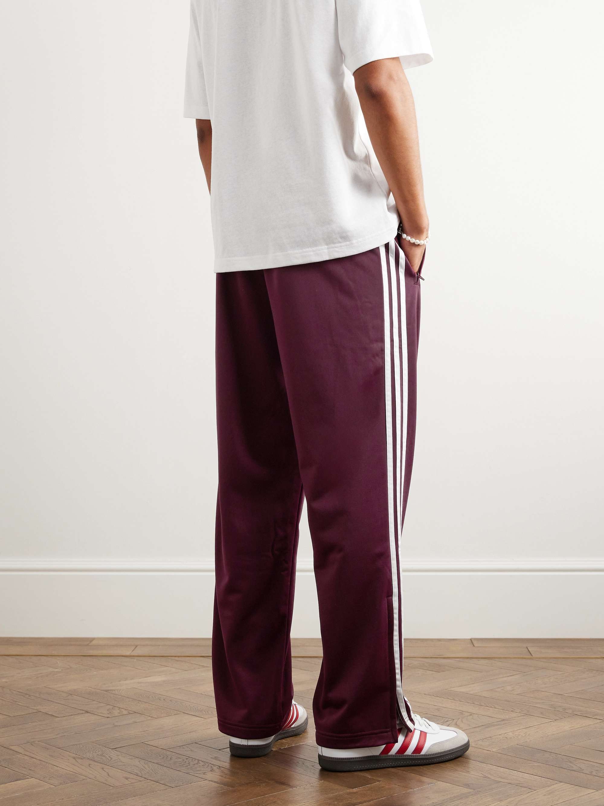 ADIDAS ORIGINALS Slim-Fit Straight-Leg Striped Recycled Tech-Jersey Track  Pants for Men | MR PORTER