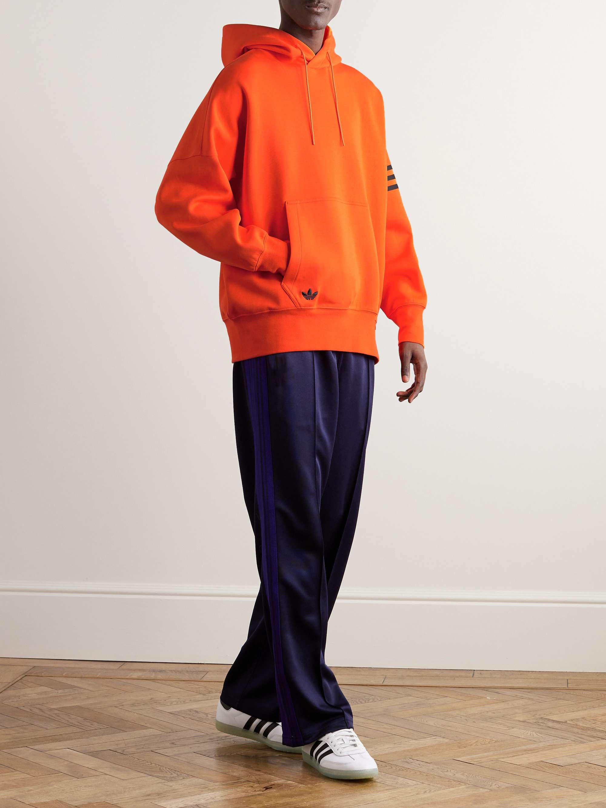 ADIDAS ORIGINALS New C Striped Cotton-Blend Jersey Hoodie for Men | MR  PORTER