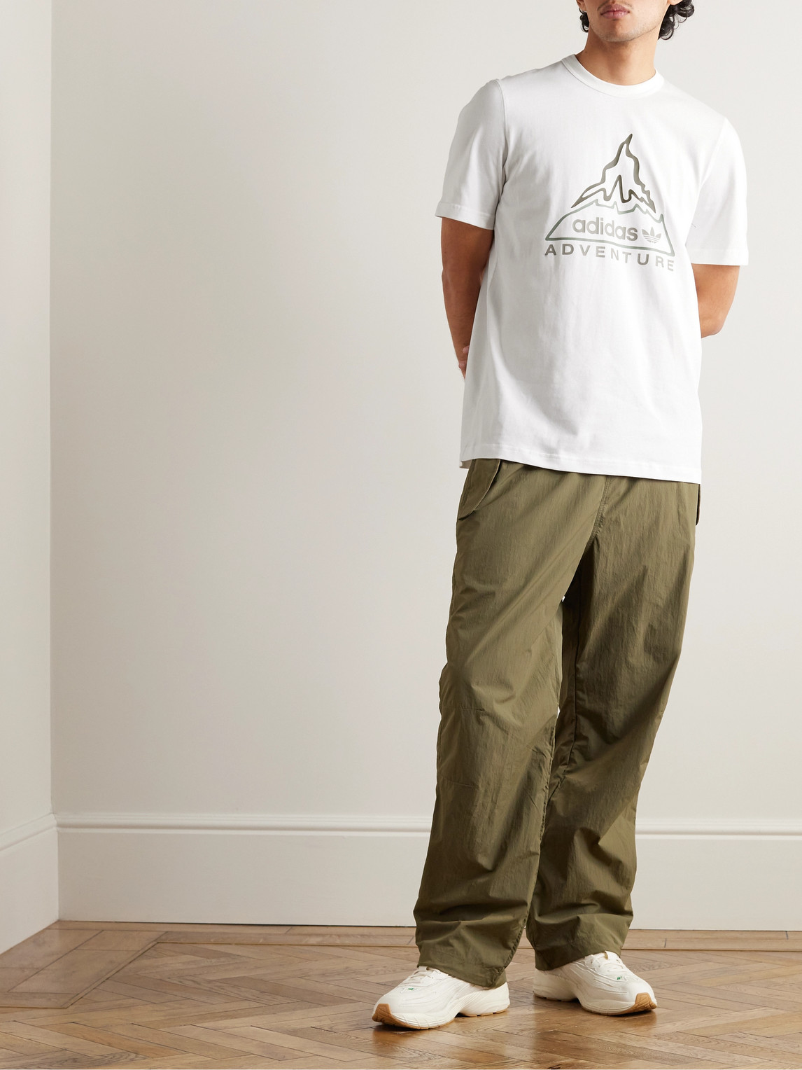 Adidas Originals Adventure Volcano Logo-print Cotton-jersey T-shirt In  White | ModeSens