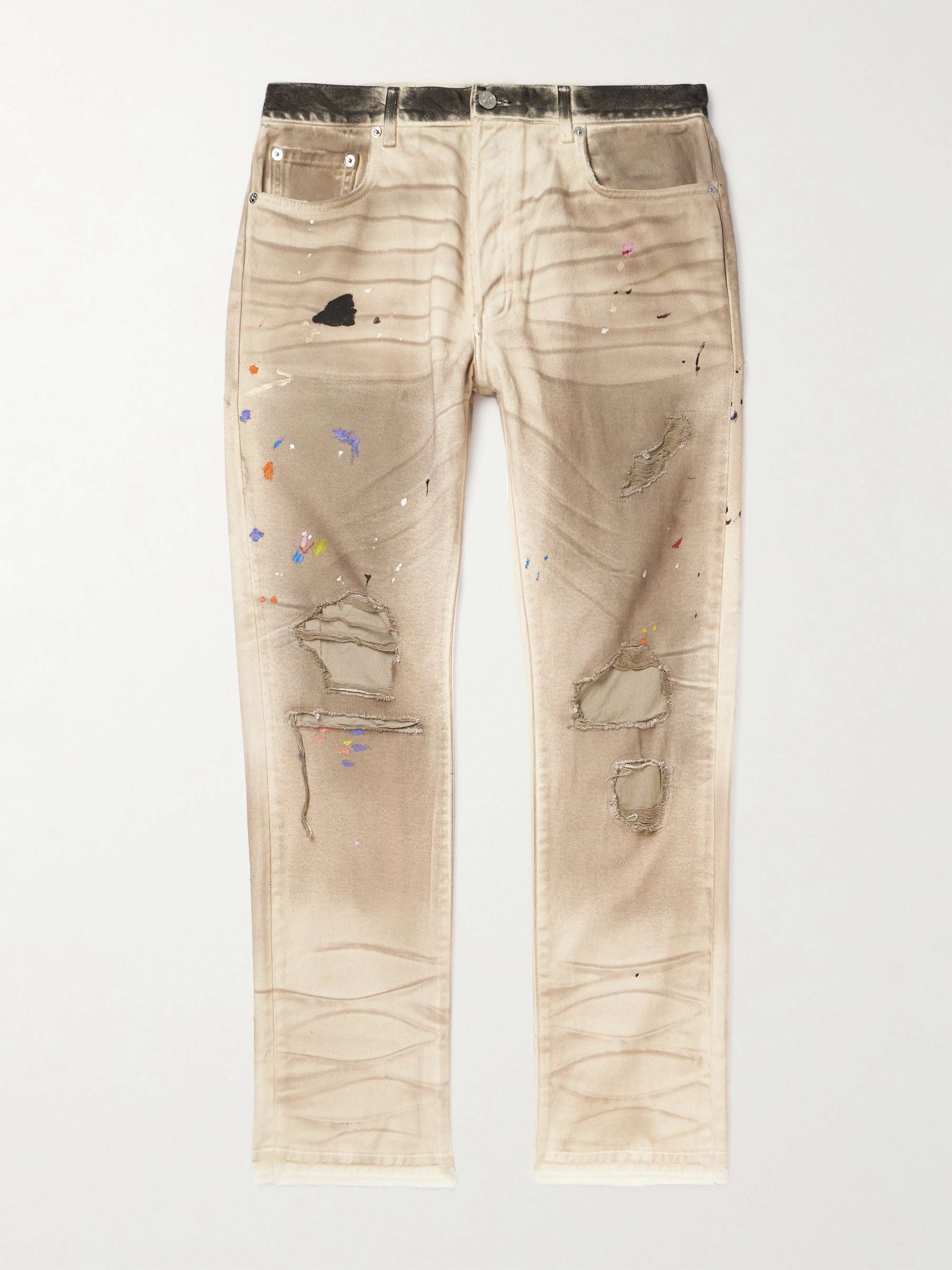 GALLERY DEPT. Hollywood BLV 5001 Straight-Leg Paint-Splattered Distressed  Jeans for Men | MR PORTER