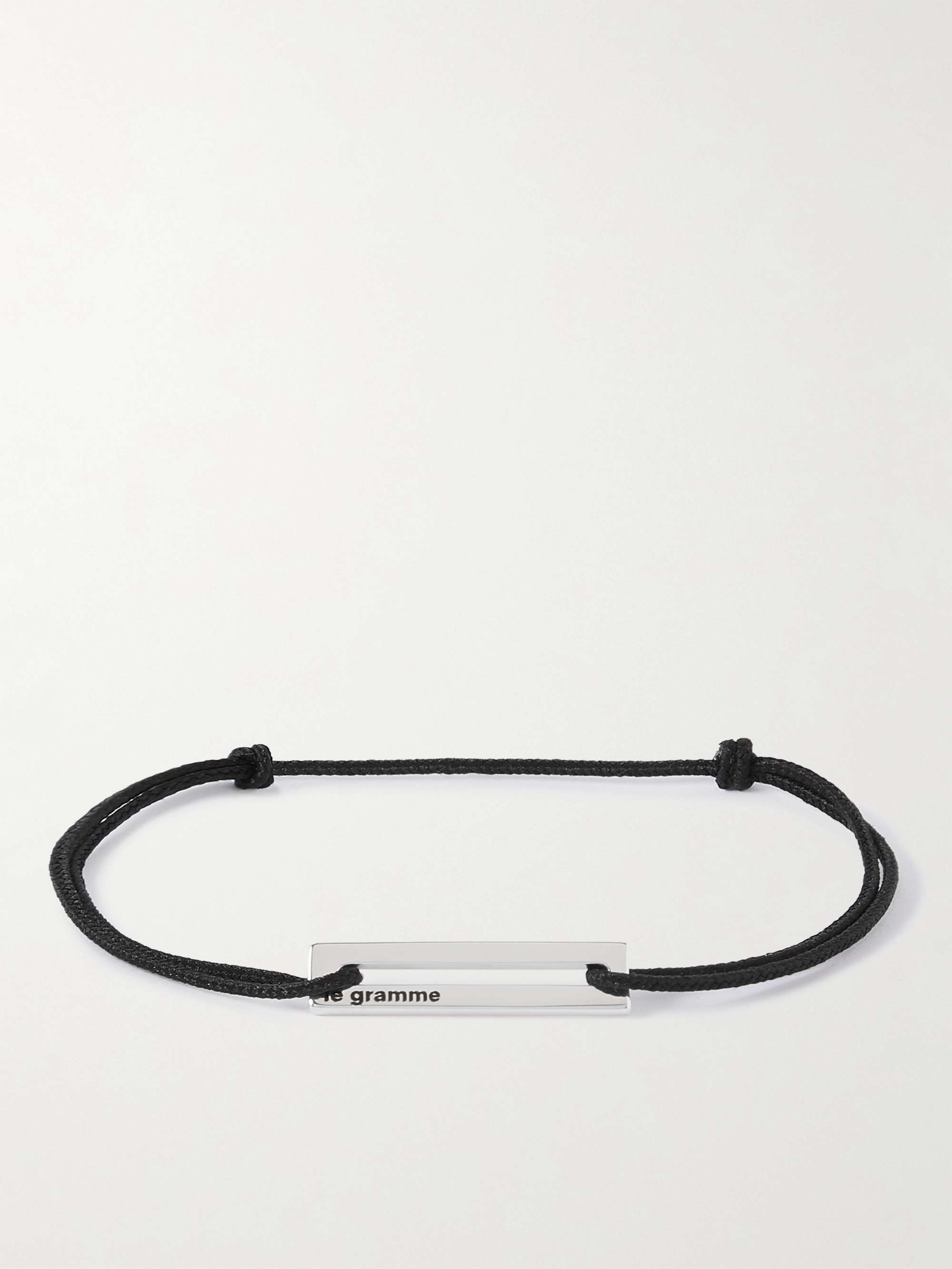 LE GRAMME 1.7g Silver Cord Bracelet for Men | MR PORTER