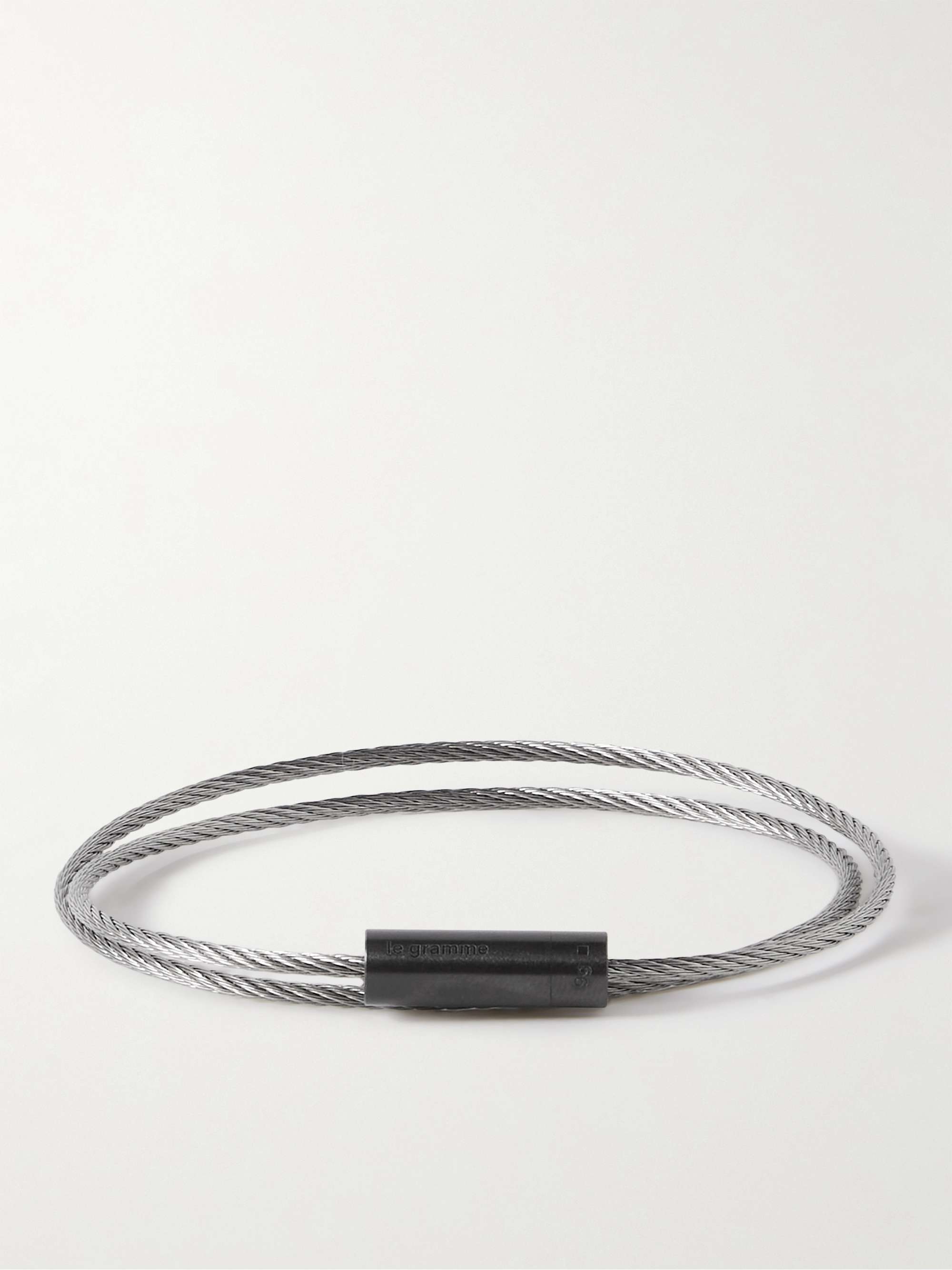 LE GRAMME 9g Recycled Black Sterling Silver and Ceramic Wrap Bracelet for  Men | MR PORTER