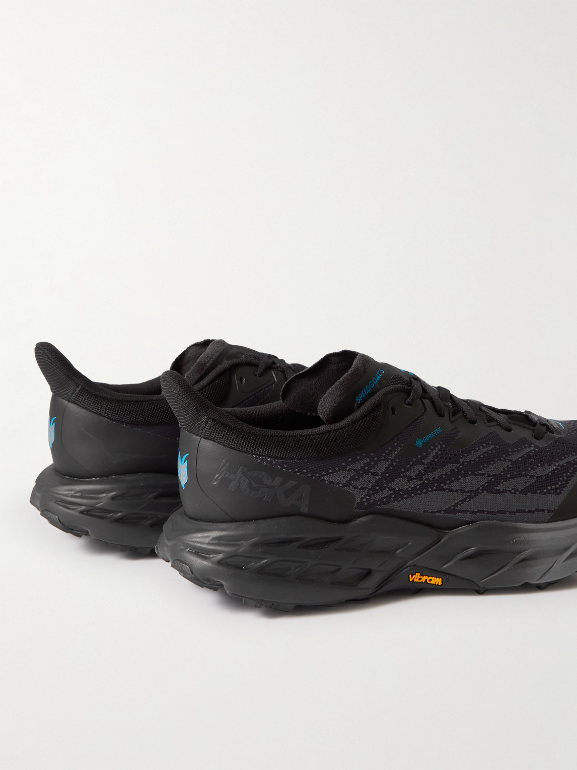 Shop Hoka One One Speedgoat 5 Rubber-trimmed Gore-tex® Mesh Running Sneakers In Black