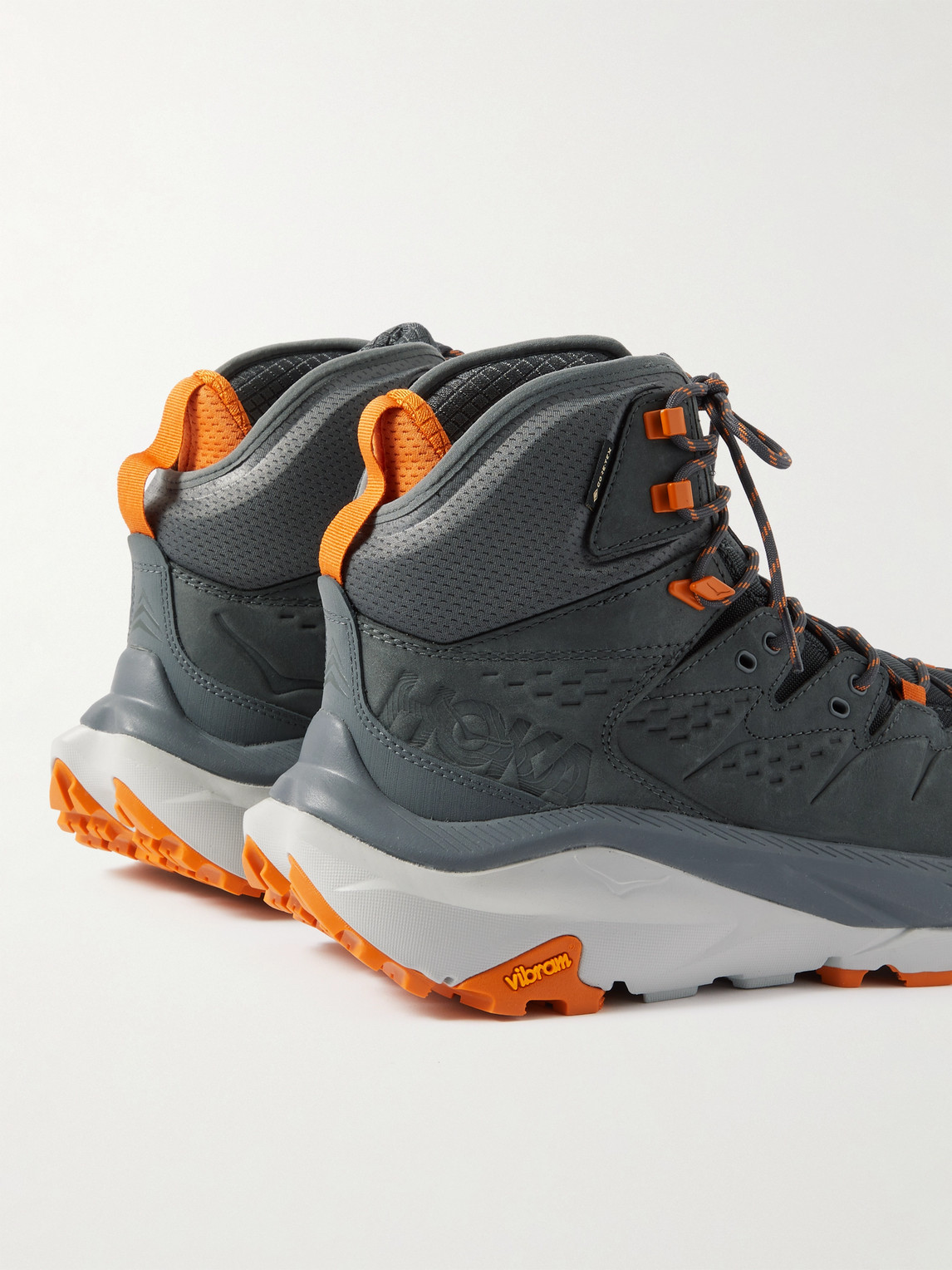 Shop Hoka One One Kaha 2 Gore-tex®, Suede And Mesh Boots In Gray