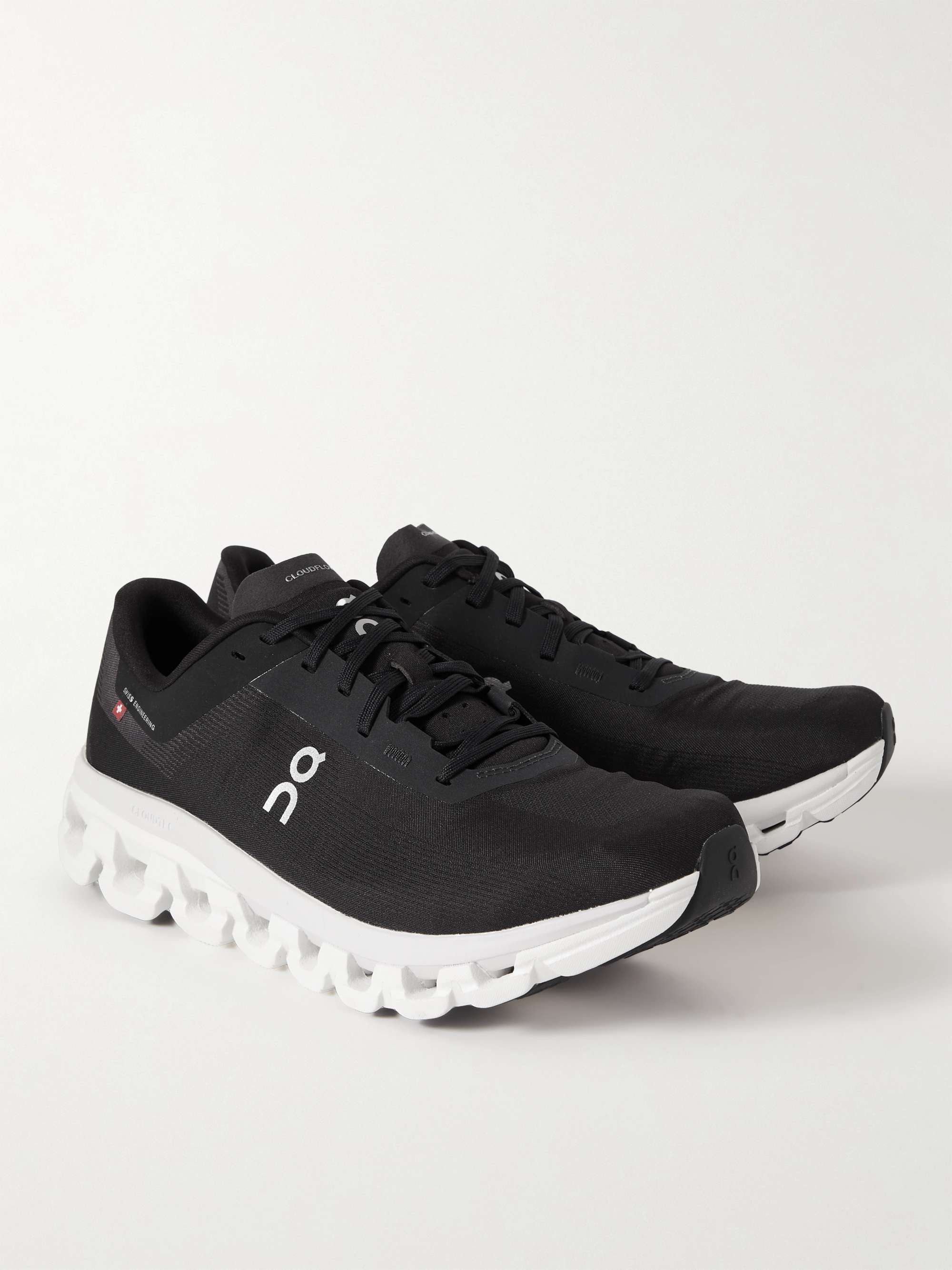 Black Cloudflow 4 Rubber-Trimmed Mesh Running Sneakers | ON | MR PORTER