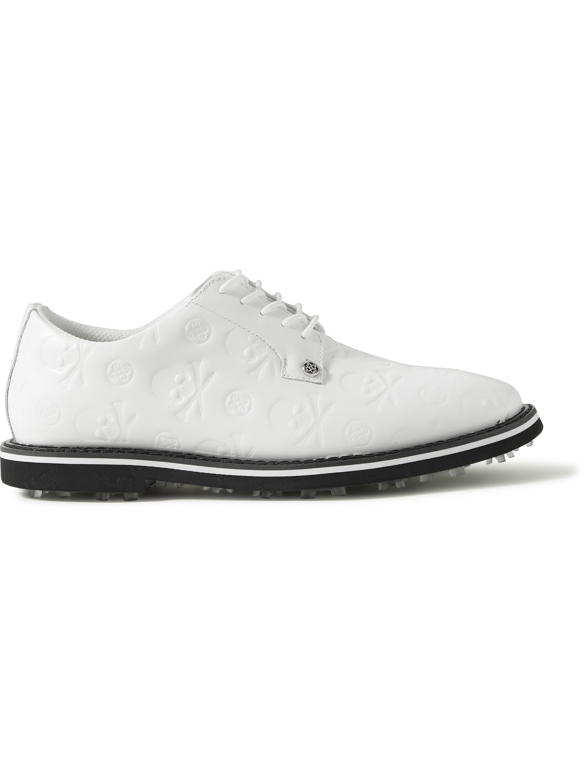 G/fore Gallivanter Logo-debossed Leather Golf Shoes In White