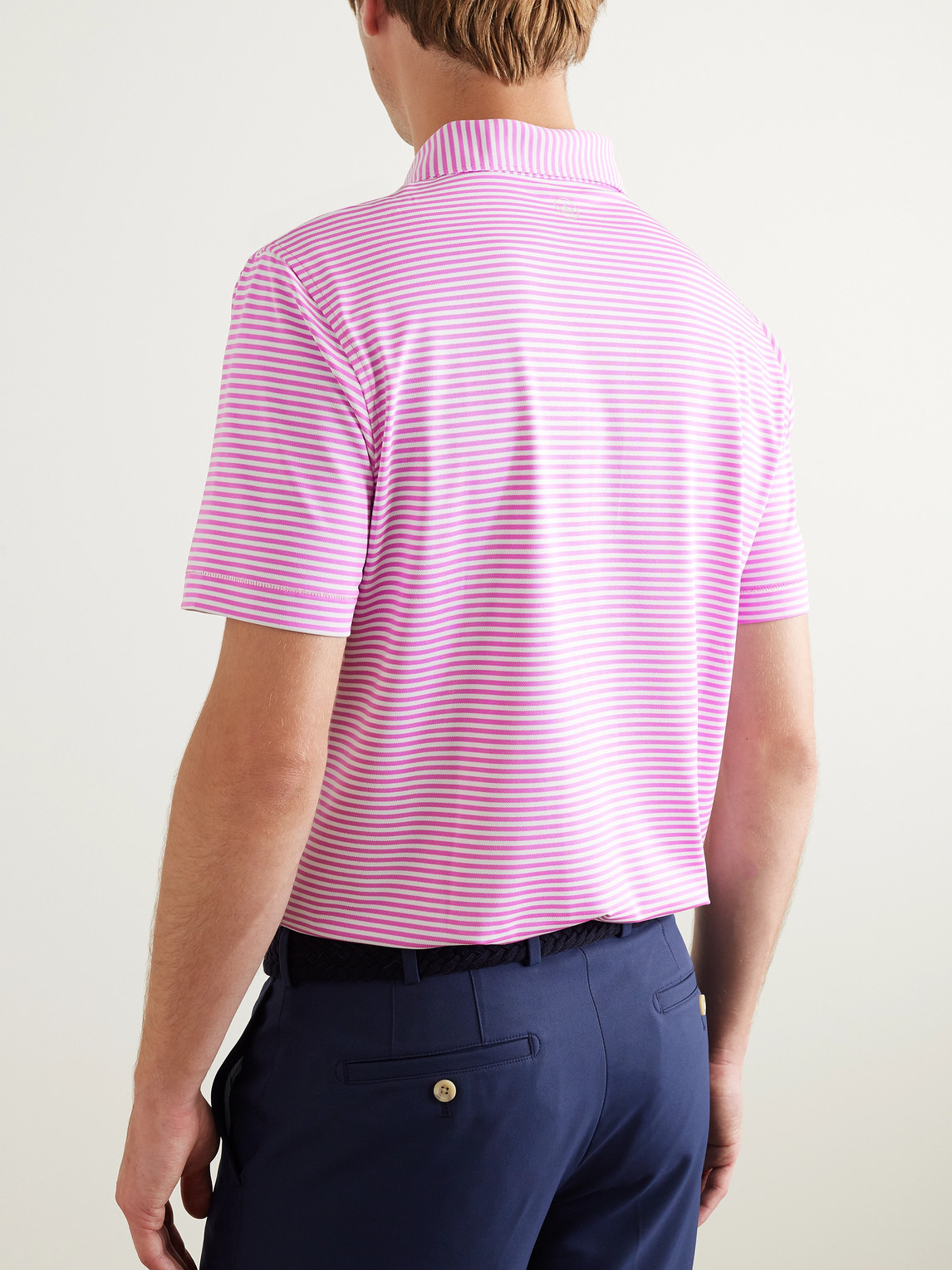 Shop Peter Millar Mood Piqué Polo Shirt In Pink