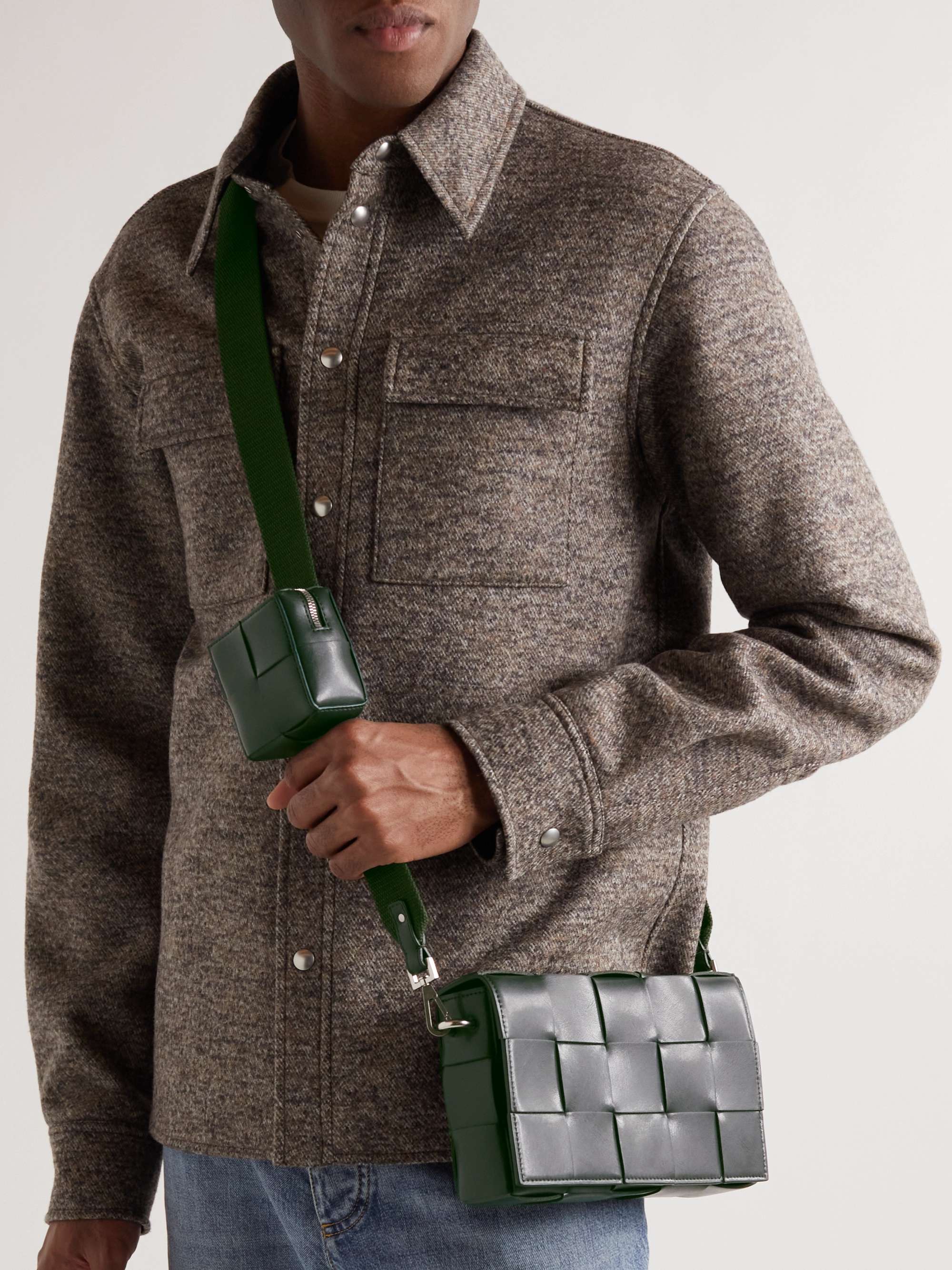 BOTTEGA VENETA Cassette Intrecciato Leather Messenger Bag for Men | MR  PORTER