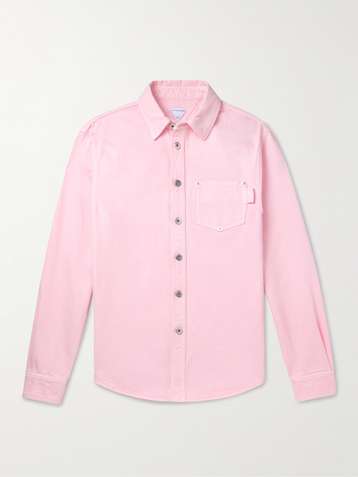 Pink best sale denim shirts