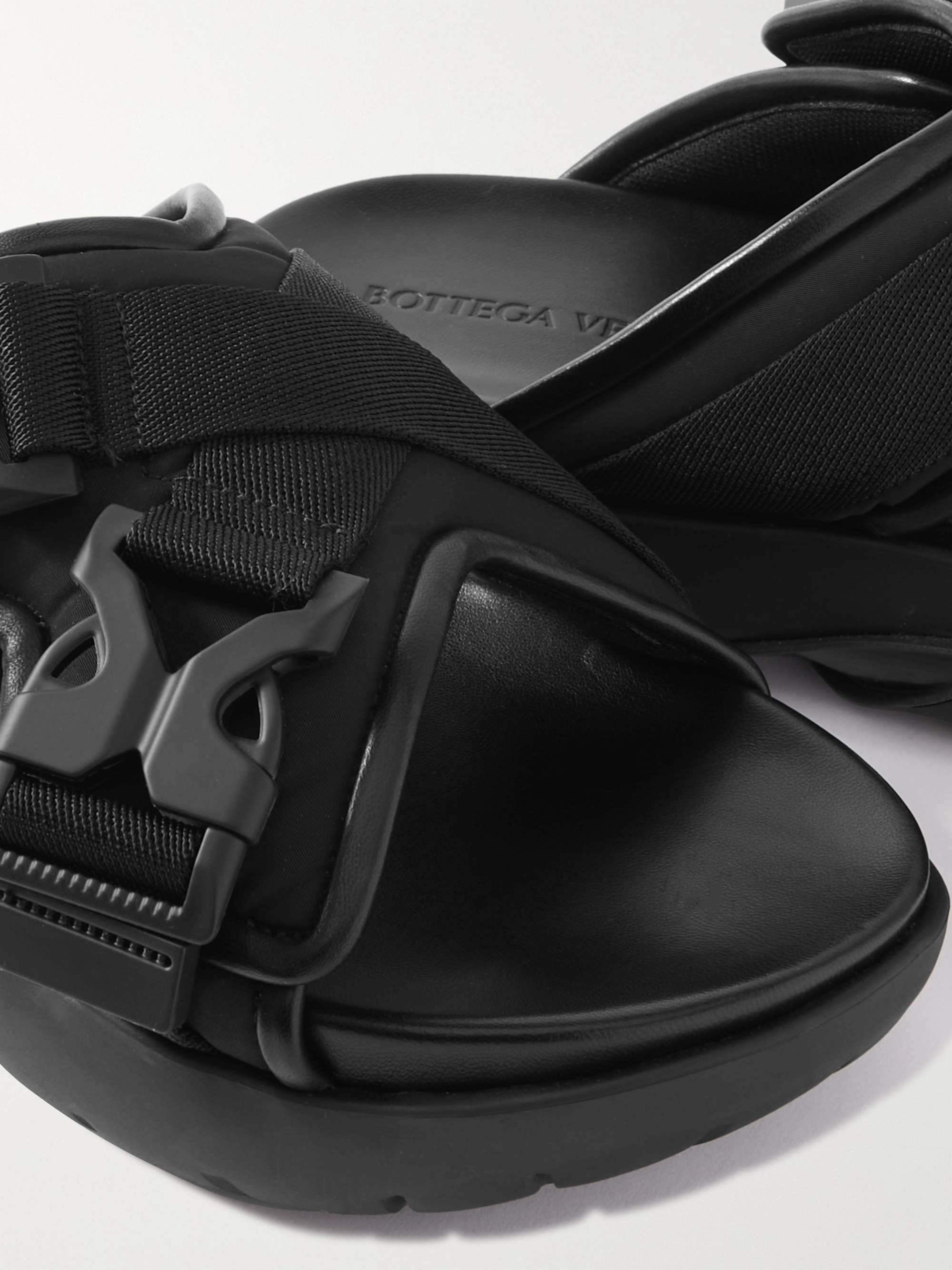BOTTEGA VENETA Webbing-Trimmed Rubber Sandals for Men | MR PORTER