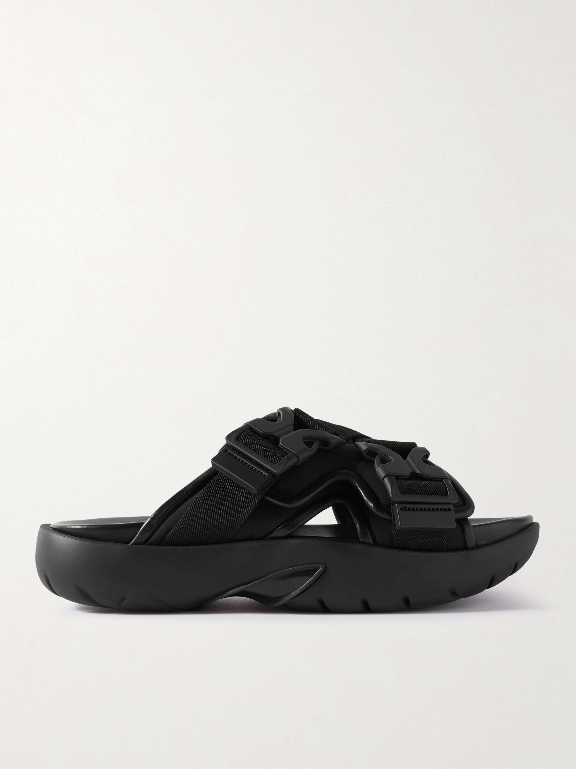 BOTTEGA VENETA Webbing-Trimmed Rubber Sandals for Men | MR PORTER