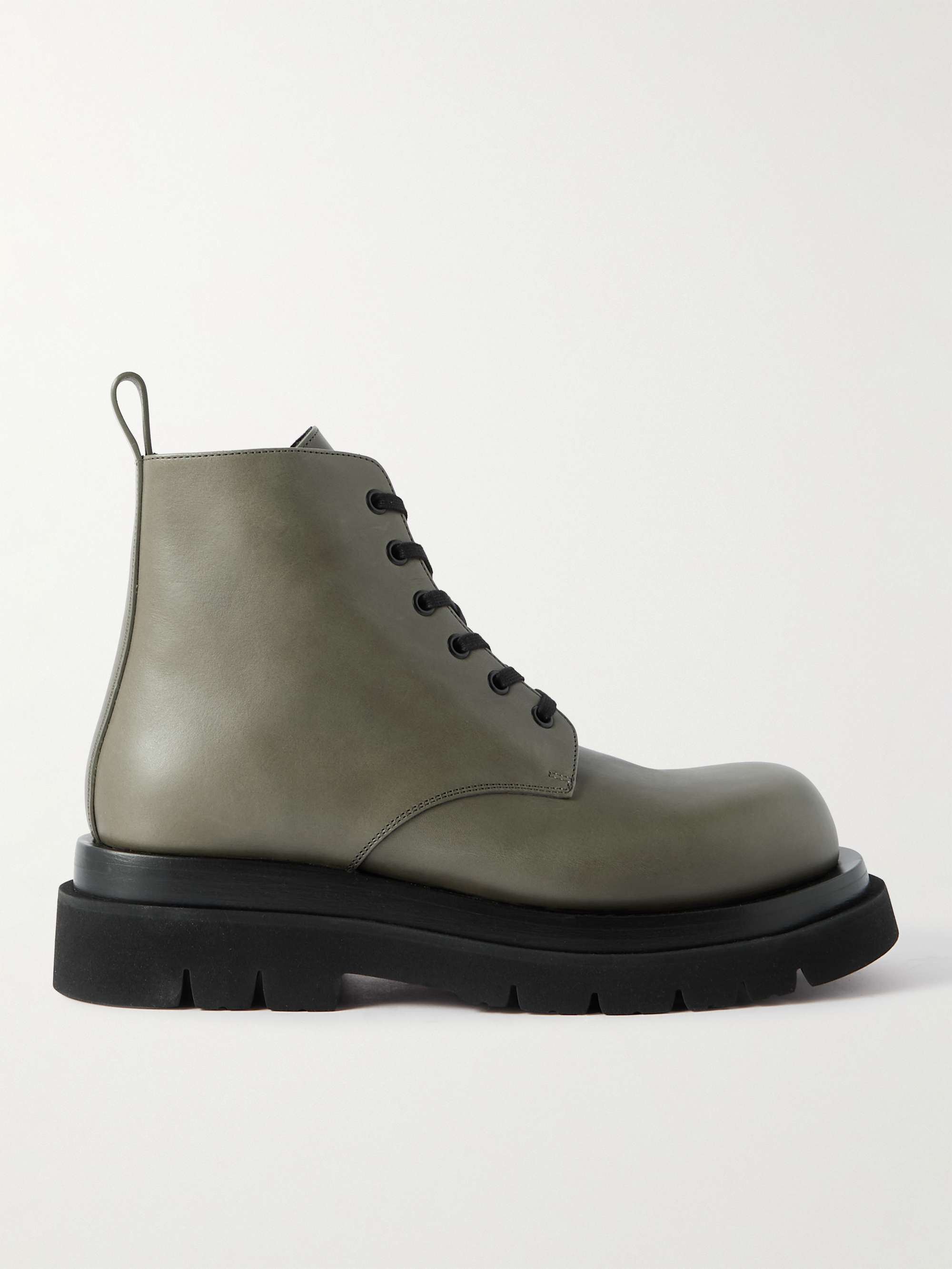 BOTTEGA VENETA Lug Leather Boots for Men | MR PORTER