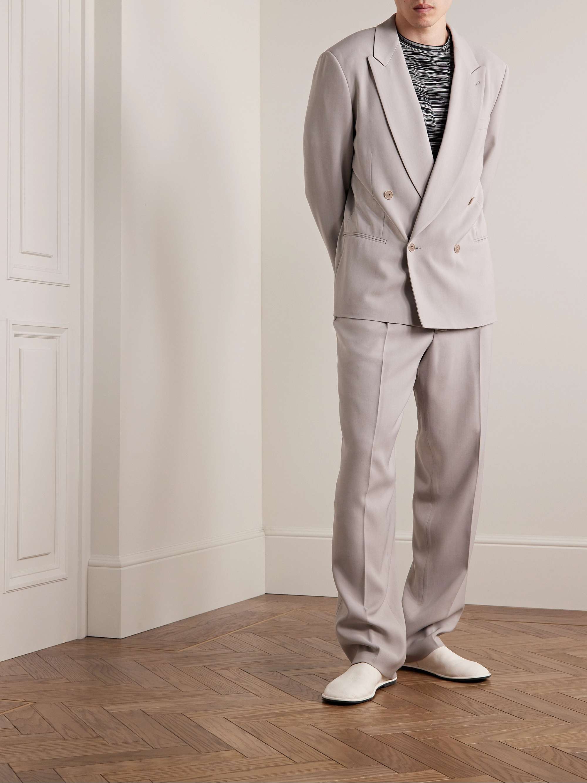 GIORGIO ARMANI Double-Breasted Twill Suit Jacket for Men | MR PORTER