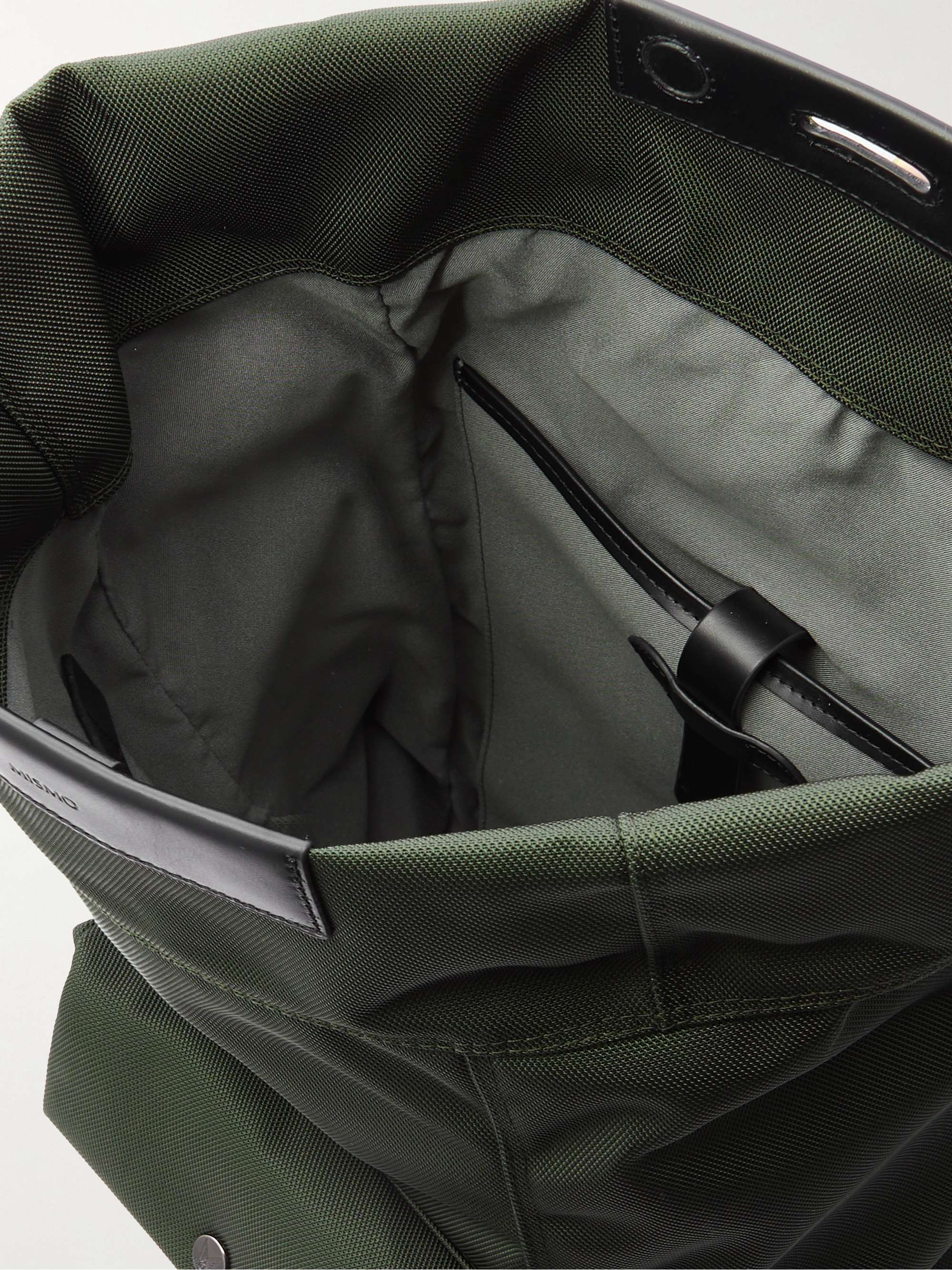 MISMO M/S Escape Leather-Trimmed Ballistic Nylon Backpack for Men | MR ...