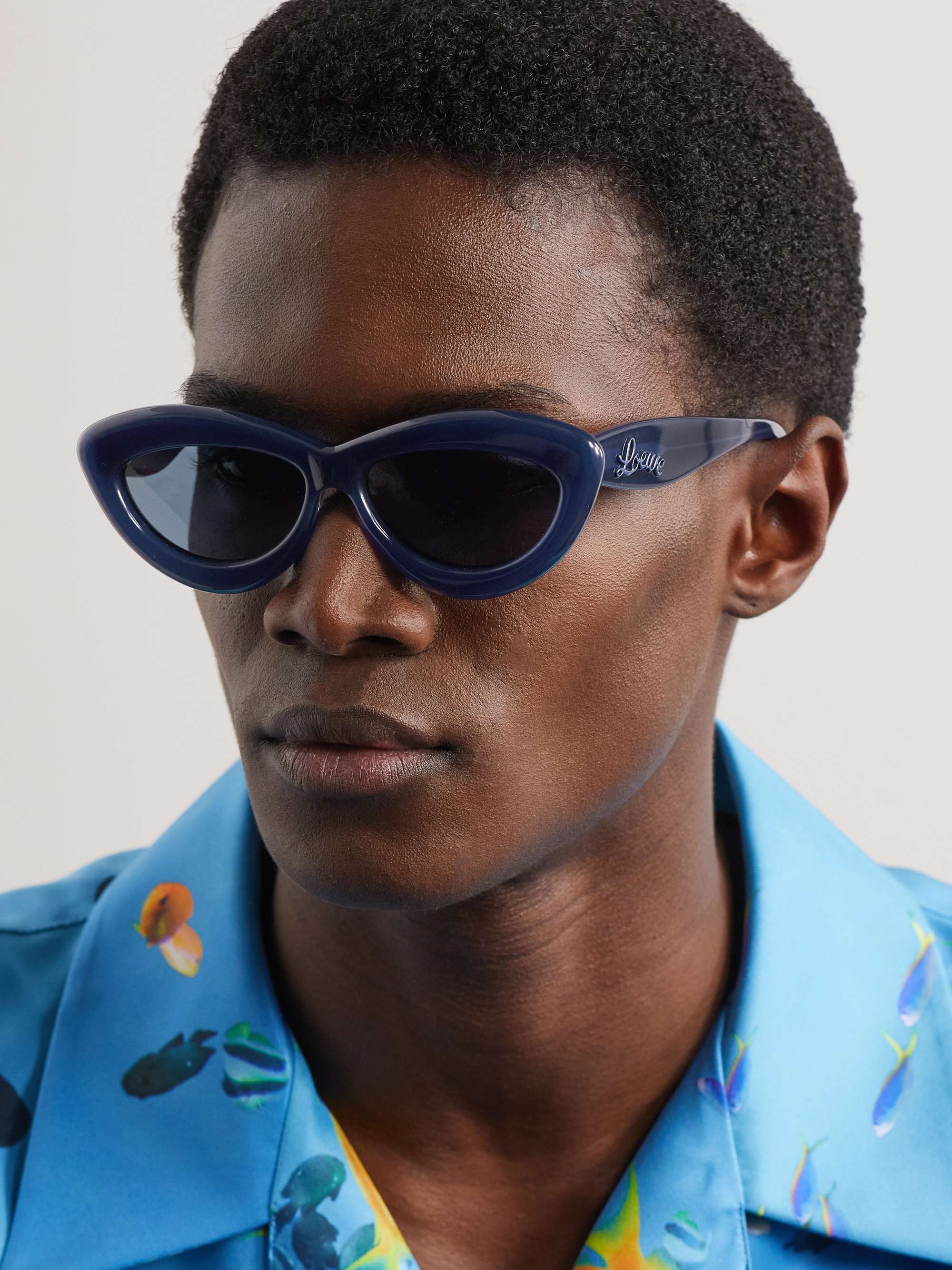 LOEWE Curvy Cat-Eye Acetate Sunglasses for Men | MR PORTER