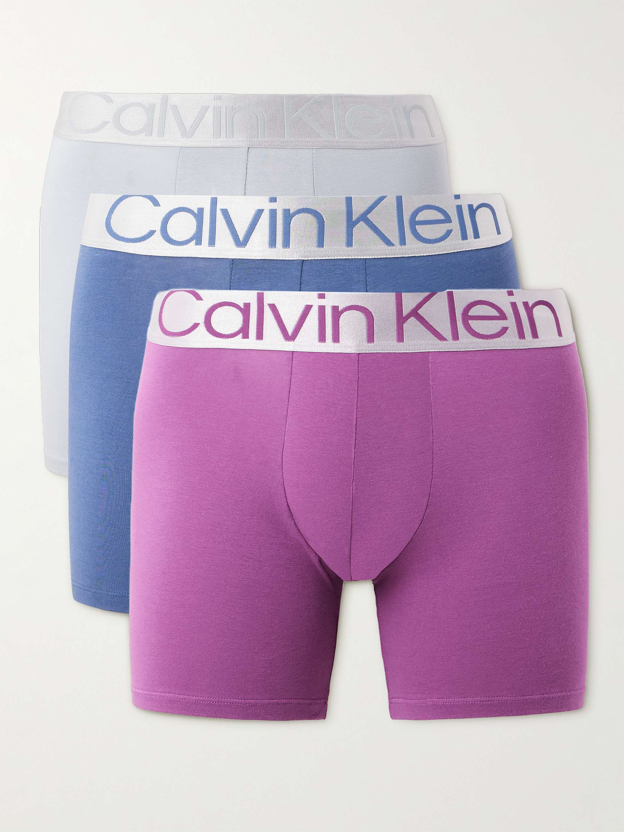 CALVIN KLEIN UNDERWEAR Three-Pack Modern Stretch-Cotton Boxer Briefs for  Men | MR PORTER