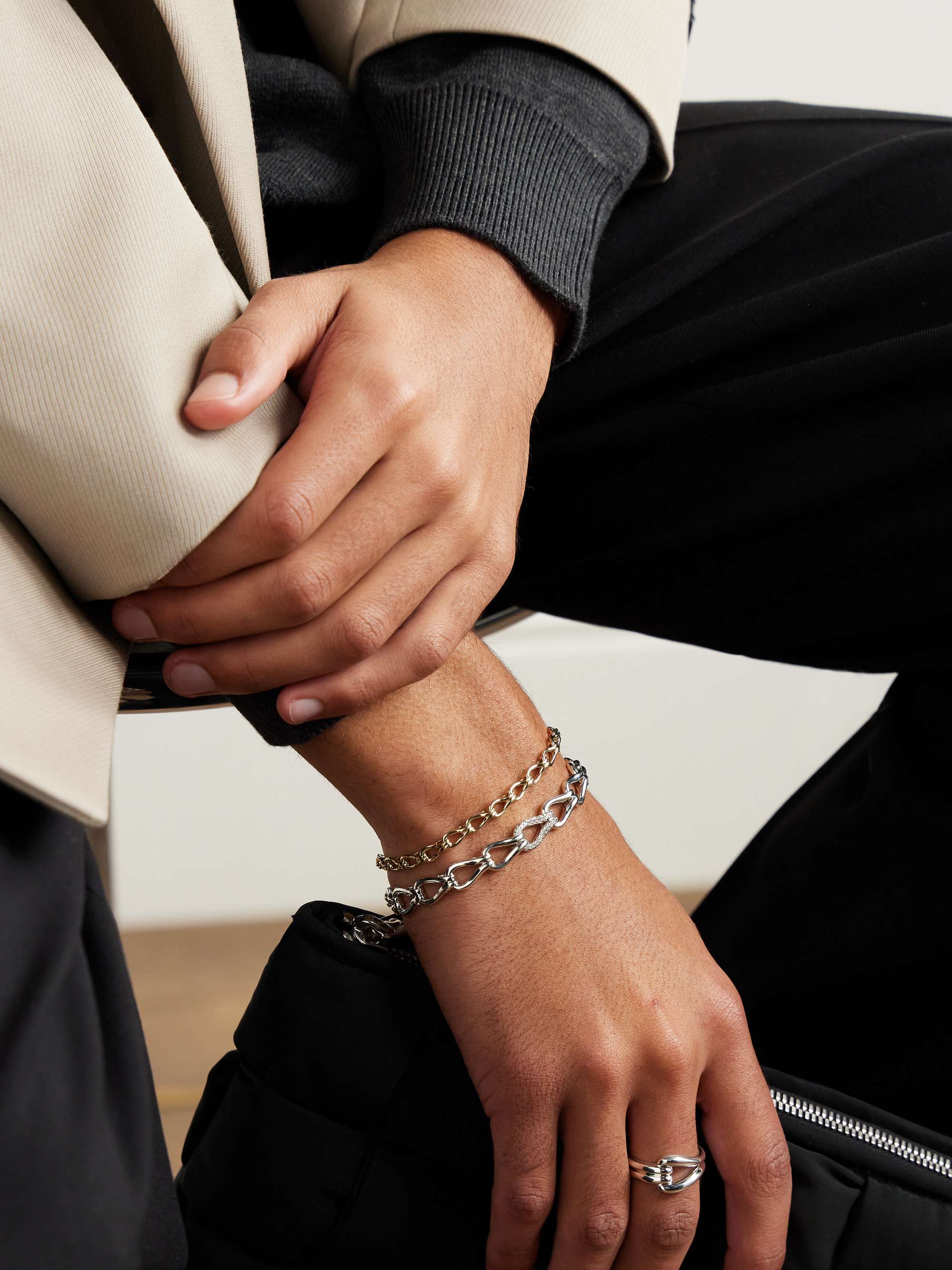 Groom Wears Gold Bracelet Bride Wedding Stock Photo 2135508483 |  Shutterstock