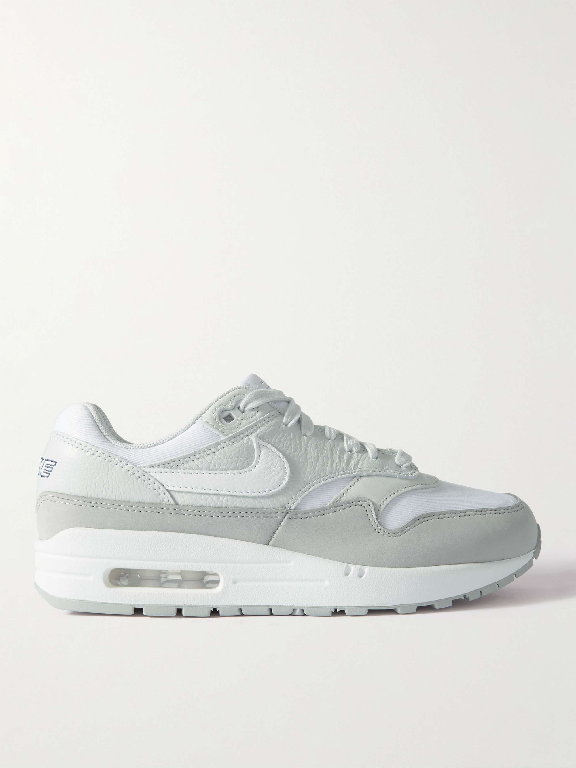 NIKE Air Max 1 '87 Mesh-Trimmed Leather Sneakers for Men | MR PORTER