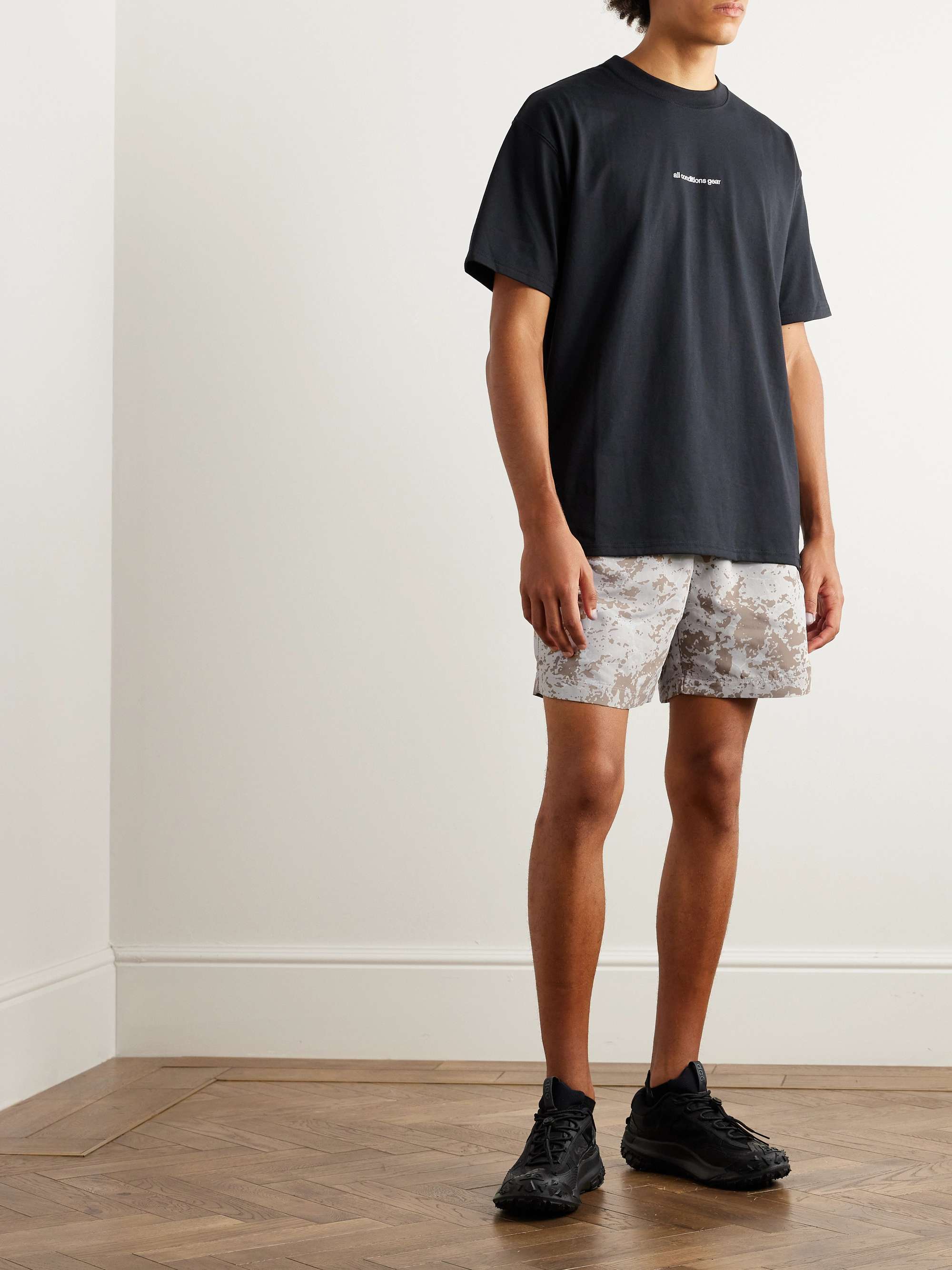 NIKE ACG Trail Straight-Leg Belted Camouflage-Print Recycled Shell Shorts  for Men | MR PORTER