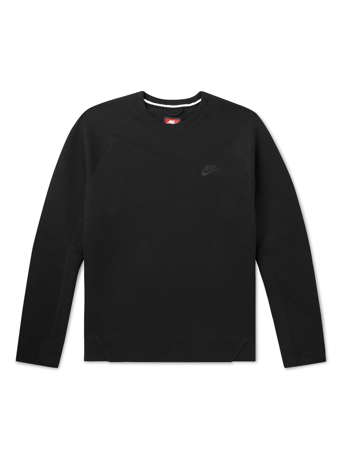 Nike Logo-print Cotton-blend Jersey Sweatshirt In Black