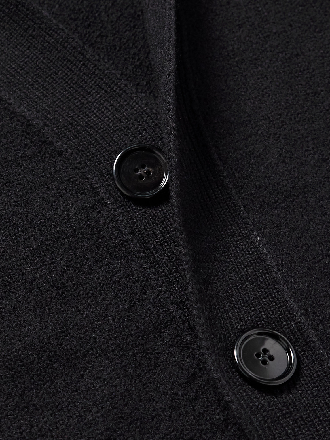 Shop Ami Alexandre Mattiussi Logo-intarsia Merino Wool Cardigan In Black