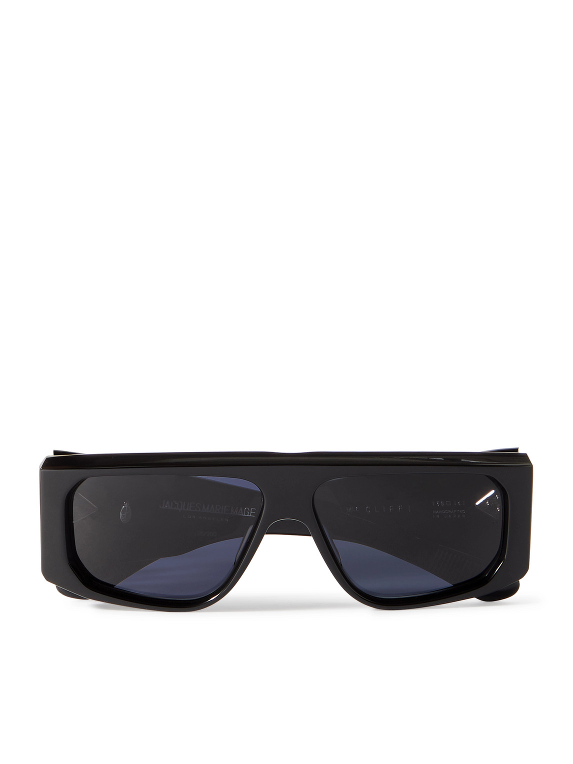 Jacques Marie Mage Cliff Square-frame Acetate And Silver-tone Sunglasses In Black