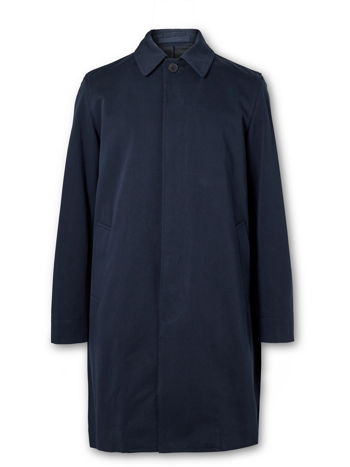 Mr P Cotton-gabardine Coat In Blue