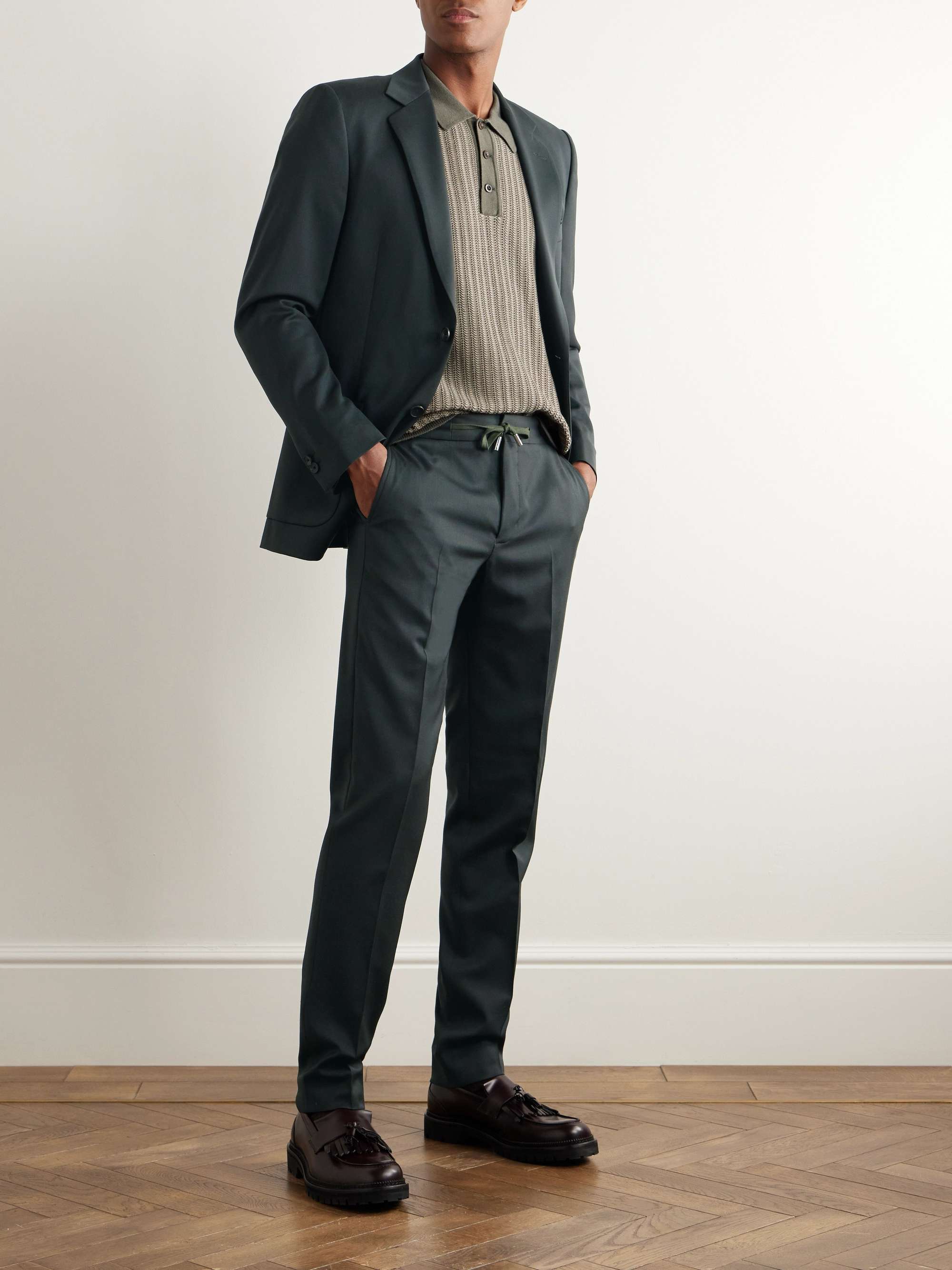 MR P. Slim-Fit Wool -Twill Drawstring Suit Trousers for Men | MR PORTER