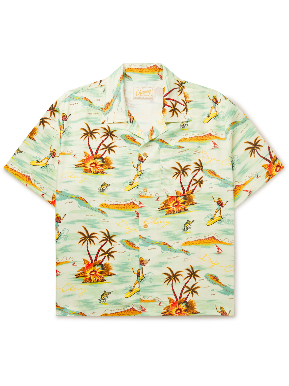 Baja Camp-Collar Printed TENCEL™ Shirt