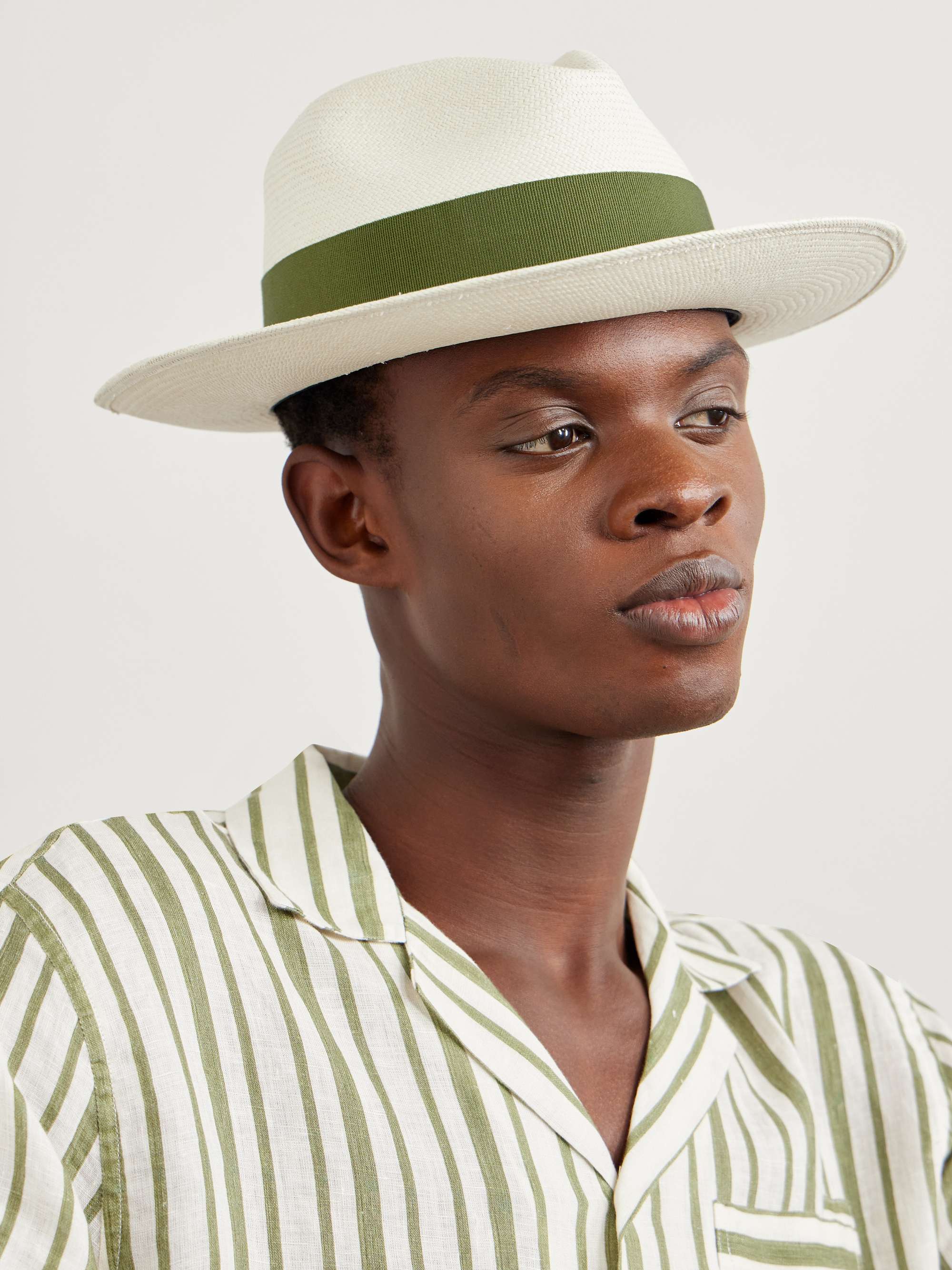 FRESCOBOL CARIOCA Rafael Grosgrain-Trimmed Straw Panama Hat for Men | MR  PORTER