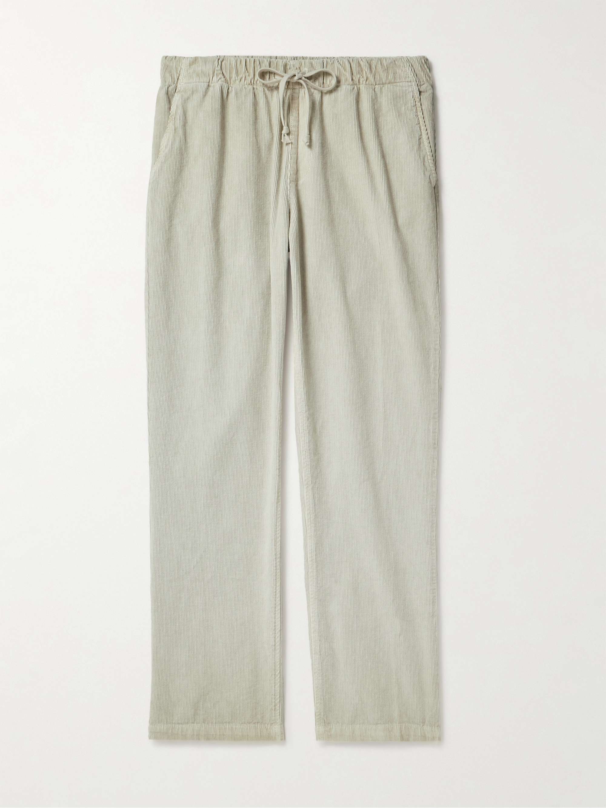 SAVE KHAKI UNITED Easy Straight-Leg Cotton-Corduroy Elasticated Trousers  for Men