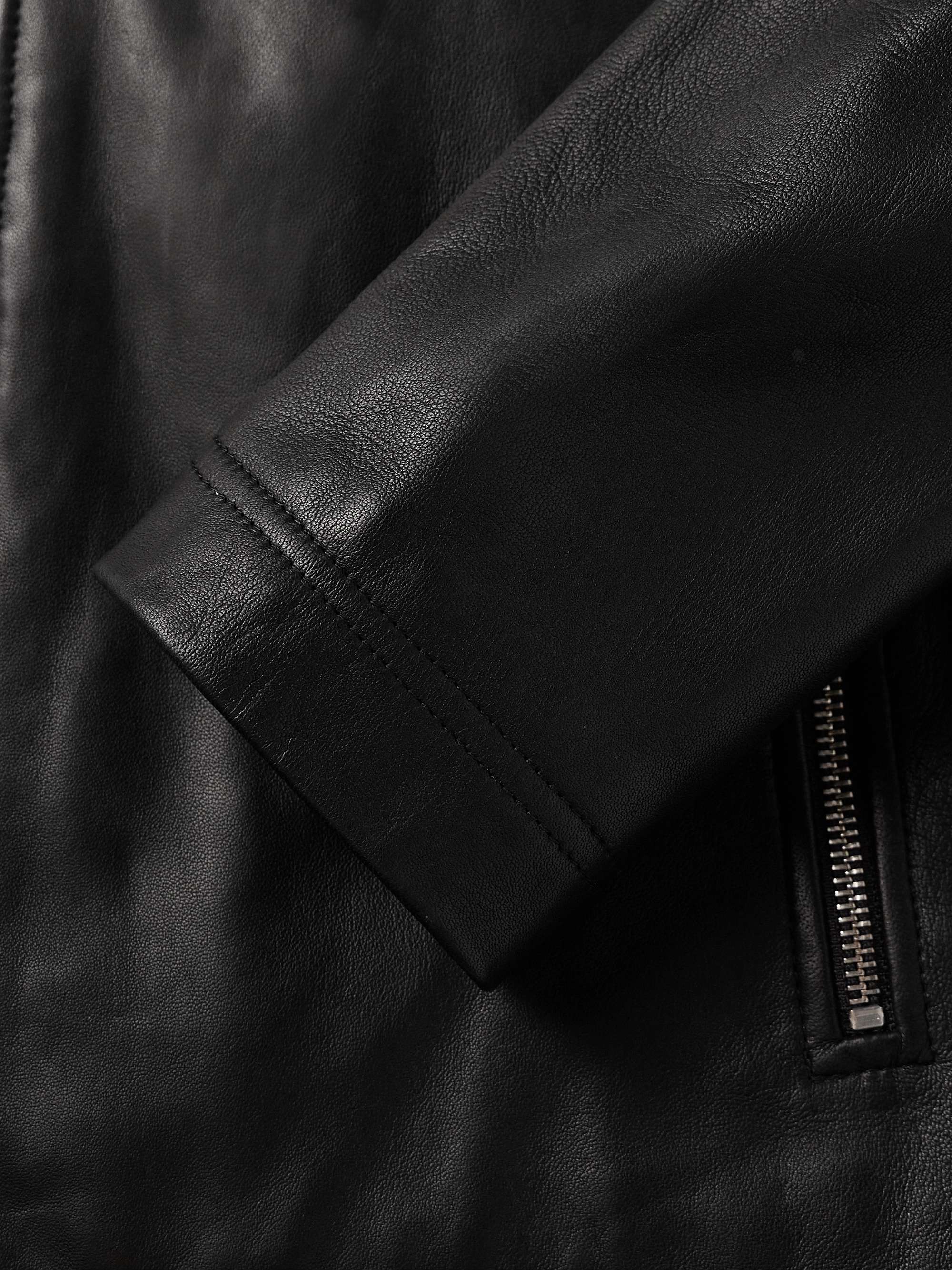 THEORY Morvek Slim-Fit Leather Jacket for Men | MR PORTER
