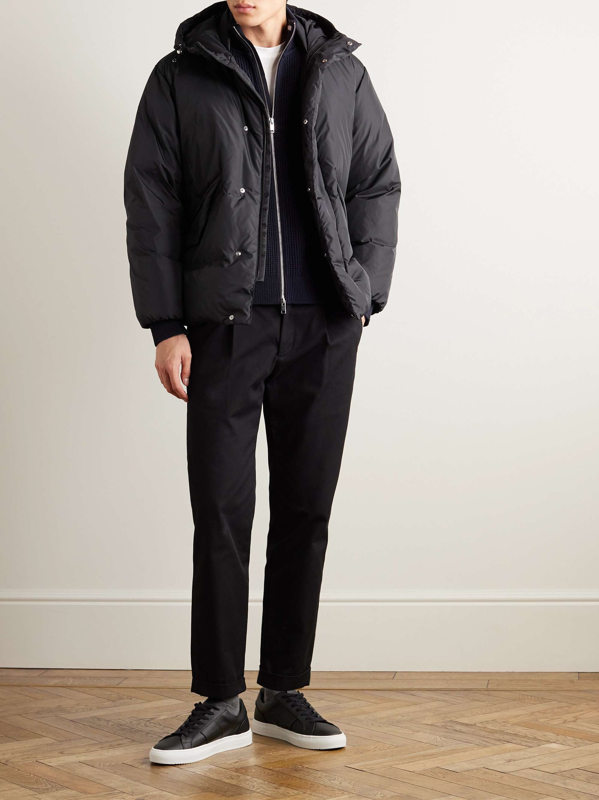 DRIES VAN NOTEN Padded Quilted Cotton-Shell Hooded Jacket for Men
