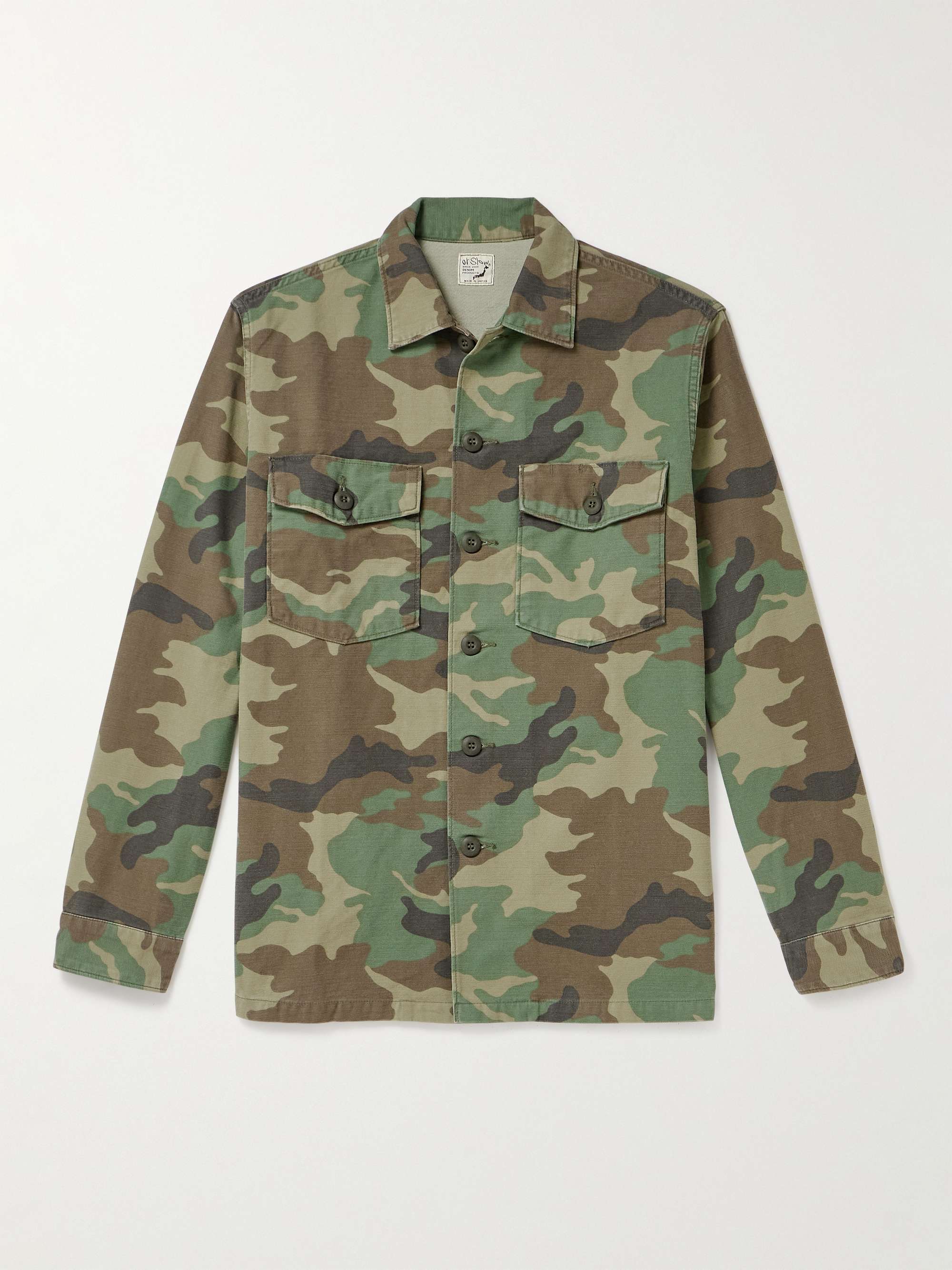 ORSLOW Woodland Camouflage-Print Cotton-Canvas Shirt for Men