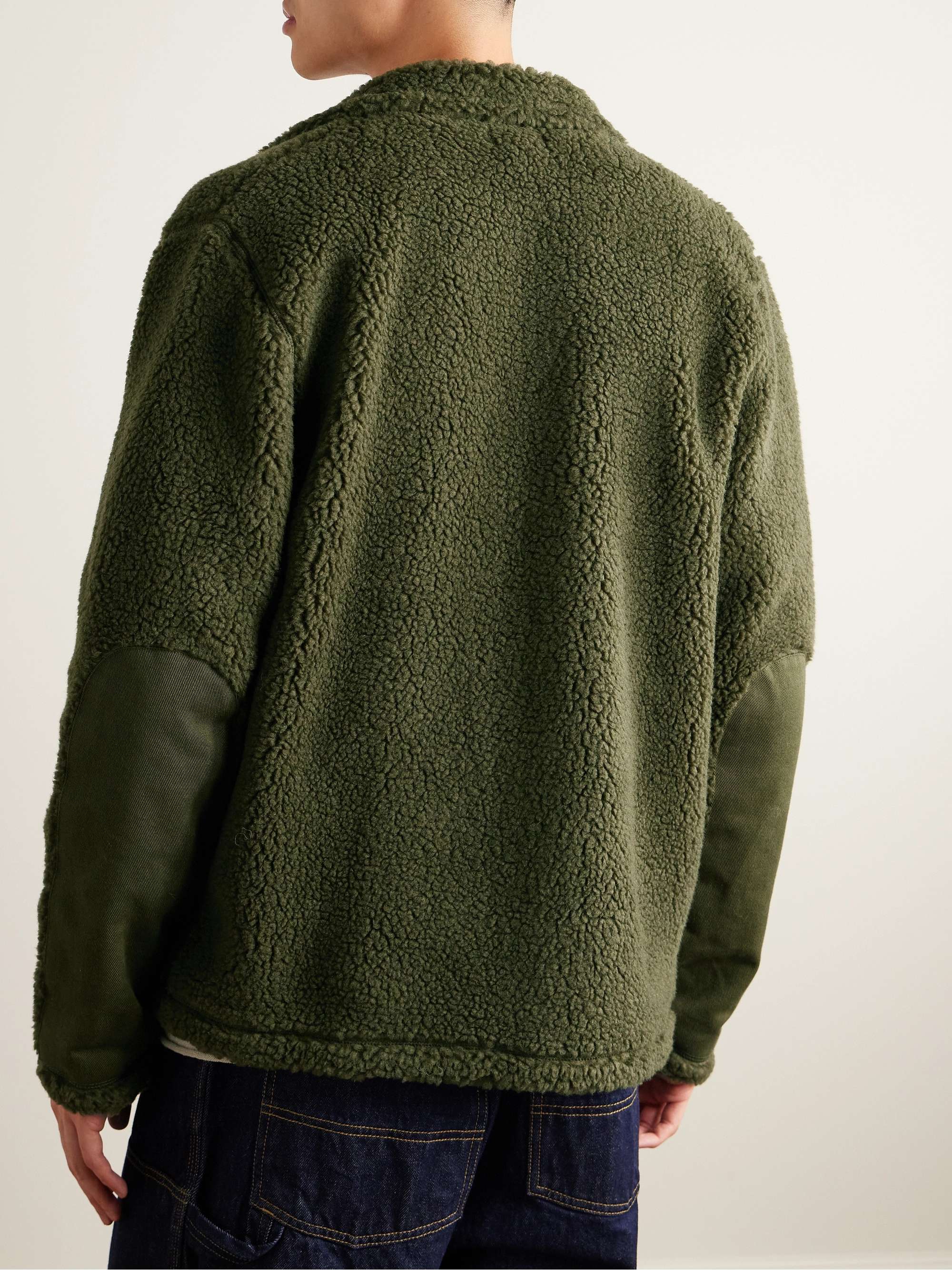 HARTFORD Dorian Cotton Twill-Trimmed Fleece Jacket for Men | MR PORTER