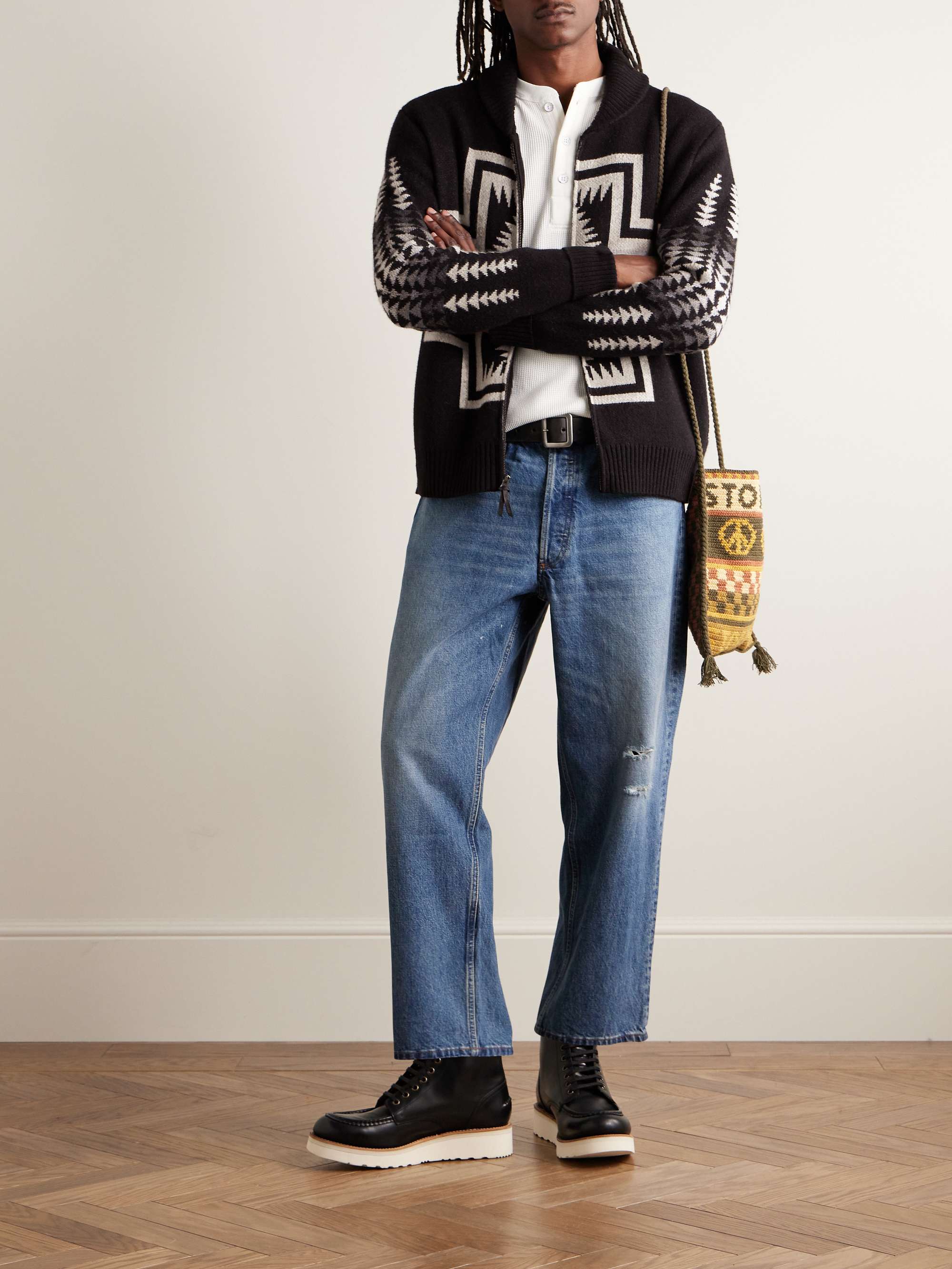 PENDLETON Harding Shawl-Collar Wool-Jacquard Zip-Up Cardigan for Men | MR  PORTER
