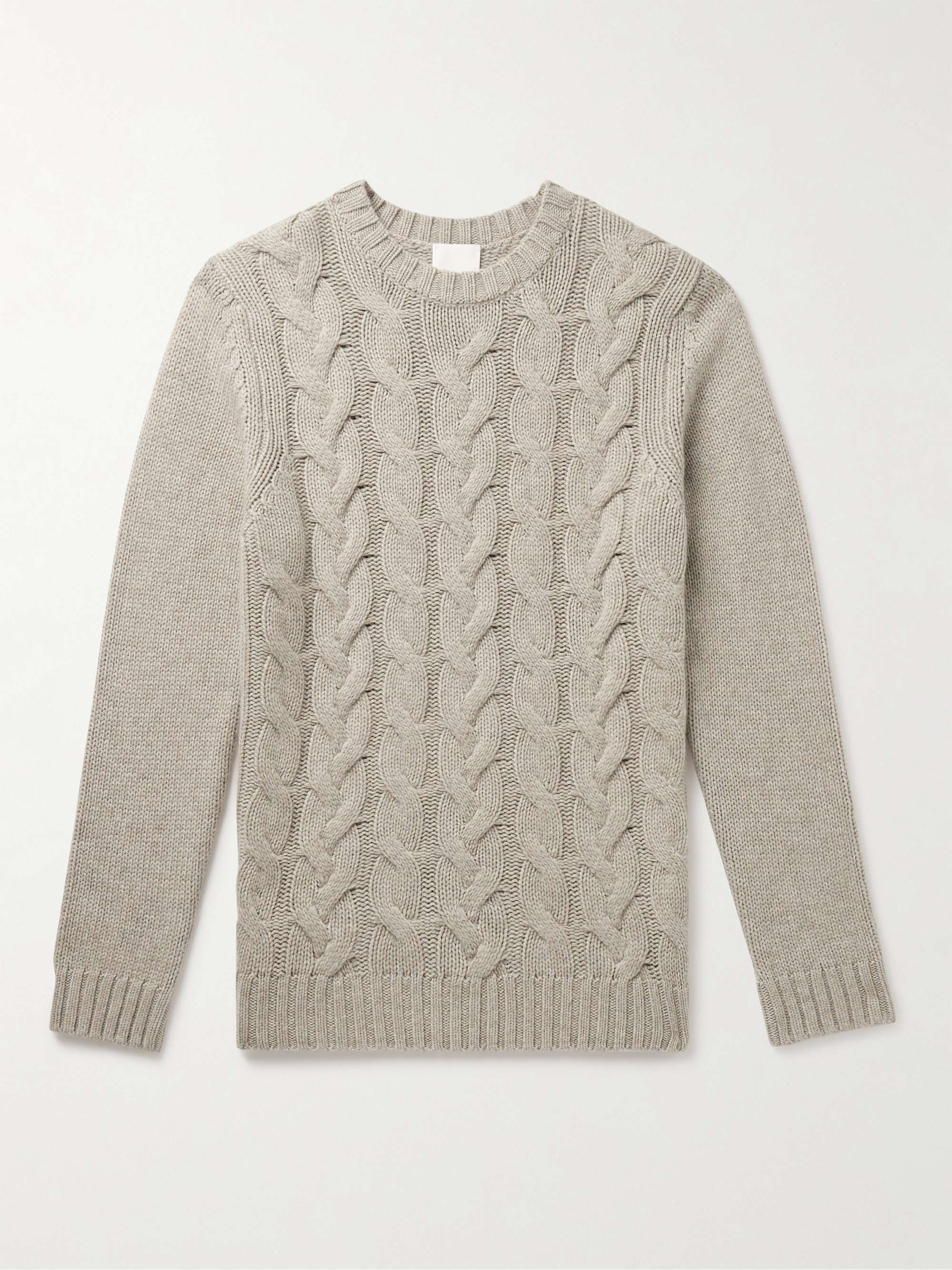 ALLUDE Cable-Knit Cashmere Sweater for Men | MR PORTER