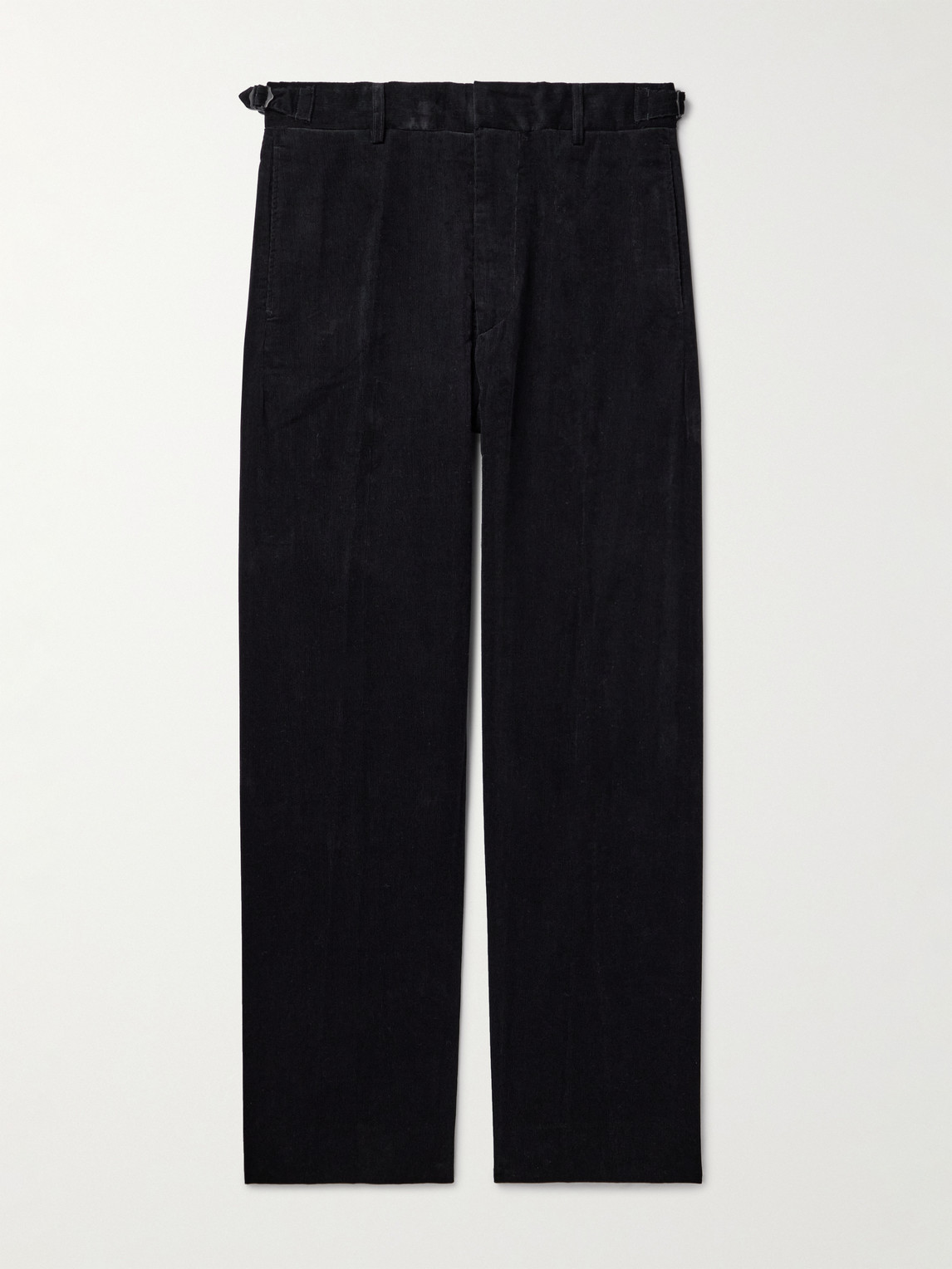 Kaptain Sunshine Straight-leg Cotton-corduroy Trousers In Black
