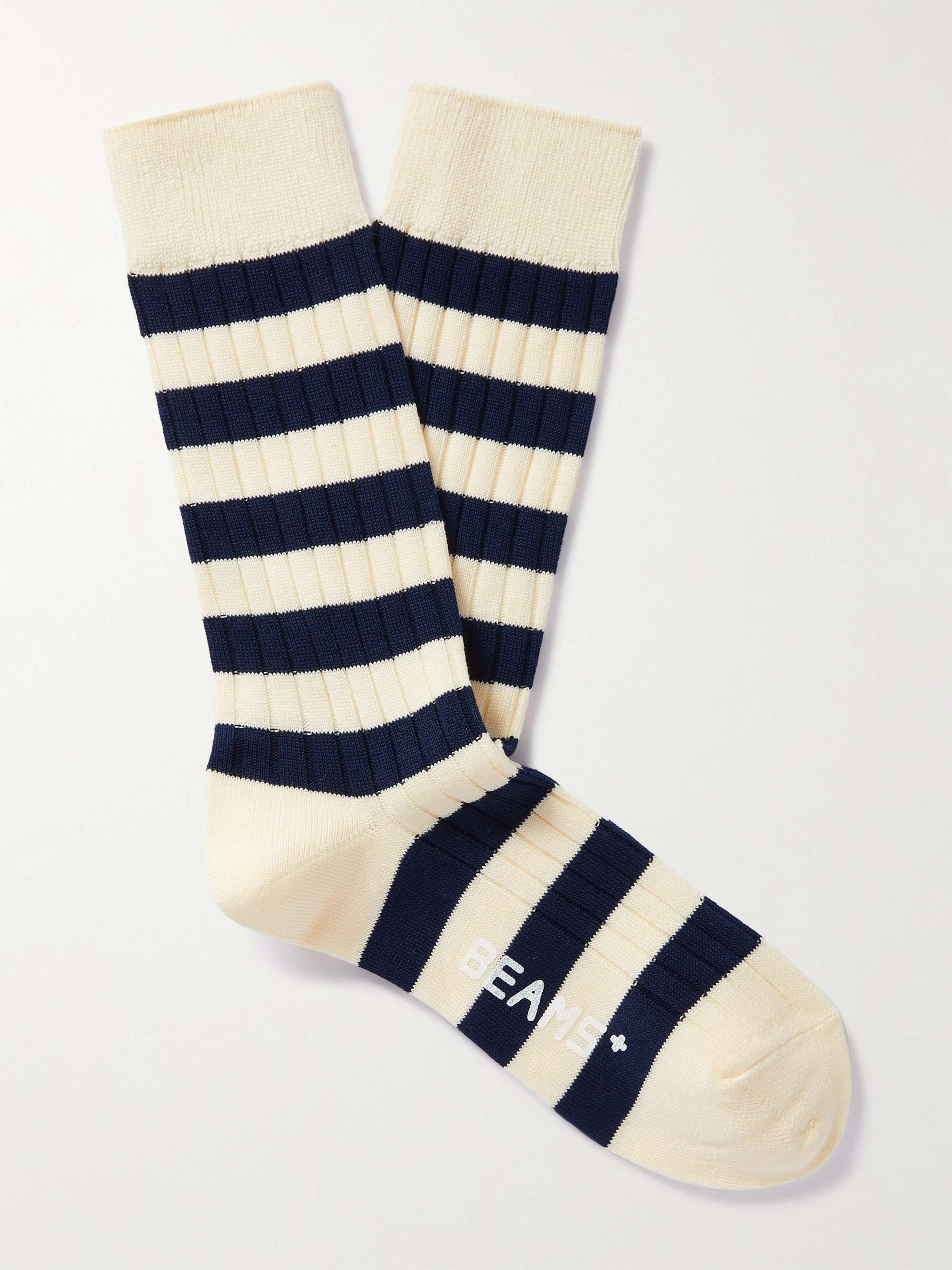 Gestreifte Socken aus einer gerippten Baumwollmischung | MR PORTER