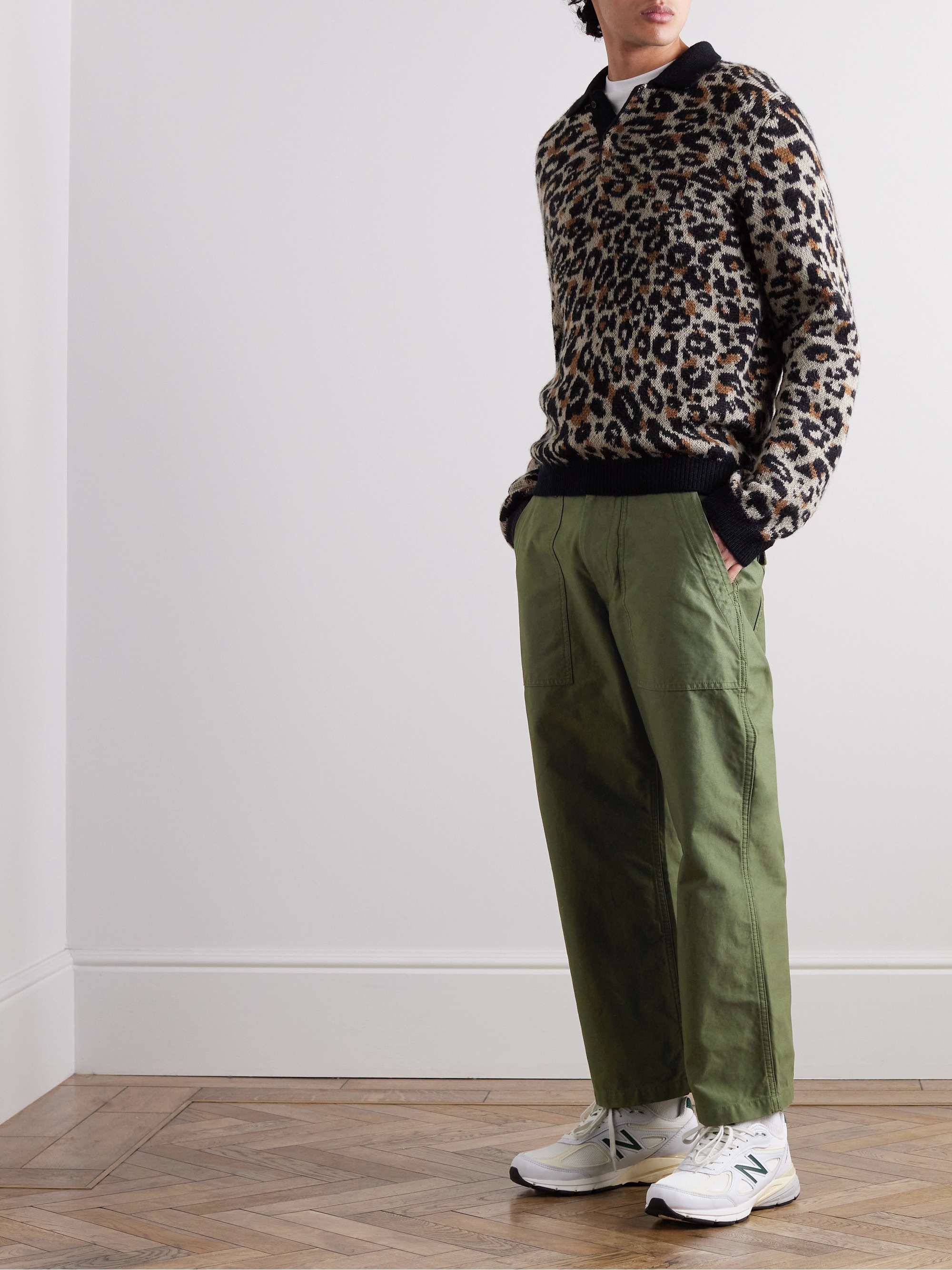 BEAMS PLUS Wide-Leg Cotton-Twill Cargo Trousers for Men | MR PORTER