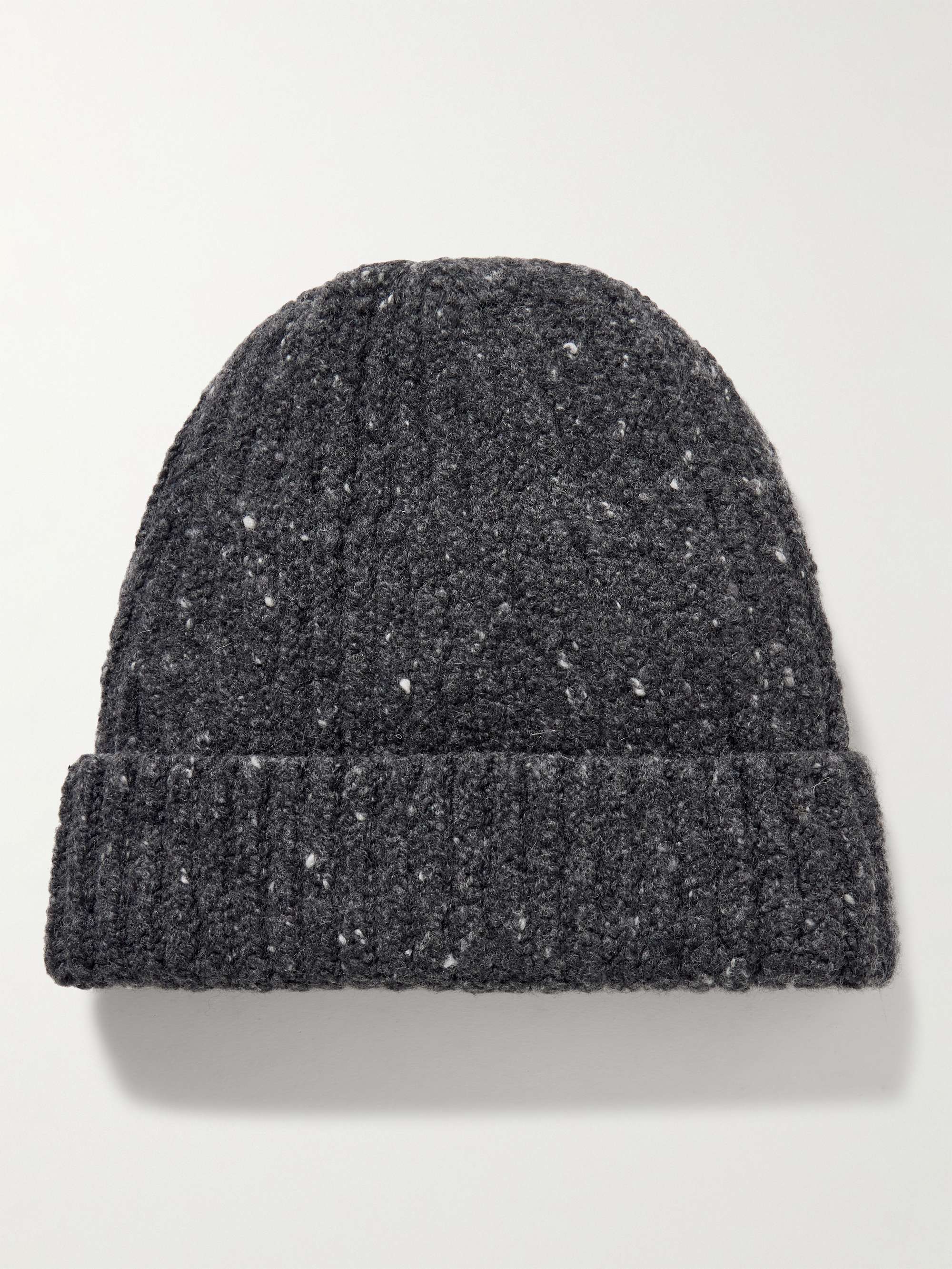 INIS MEÁIN Ribbed Donegal Merino Wool and Cashmere-Blend Beanie for Men |  MR PORTER