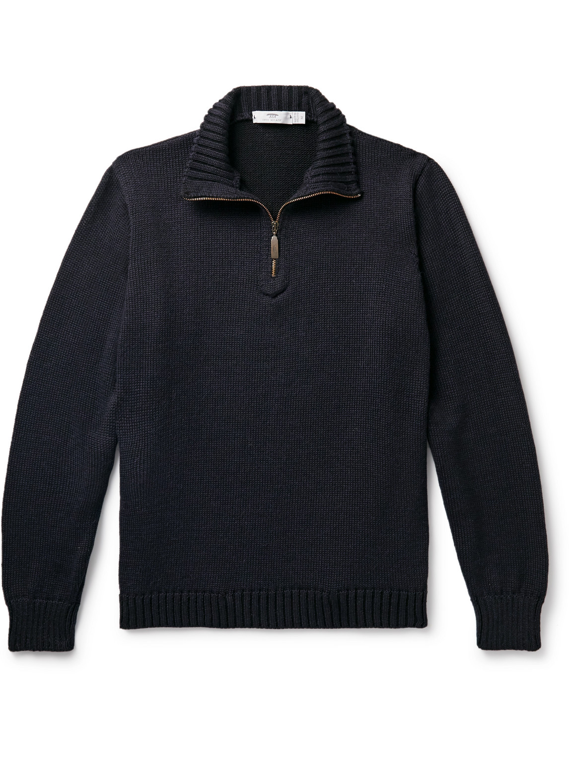Inis Meáin Alpaca, Merino Wool, Cashmere and Silk-Blend Half-Zip Sweater