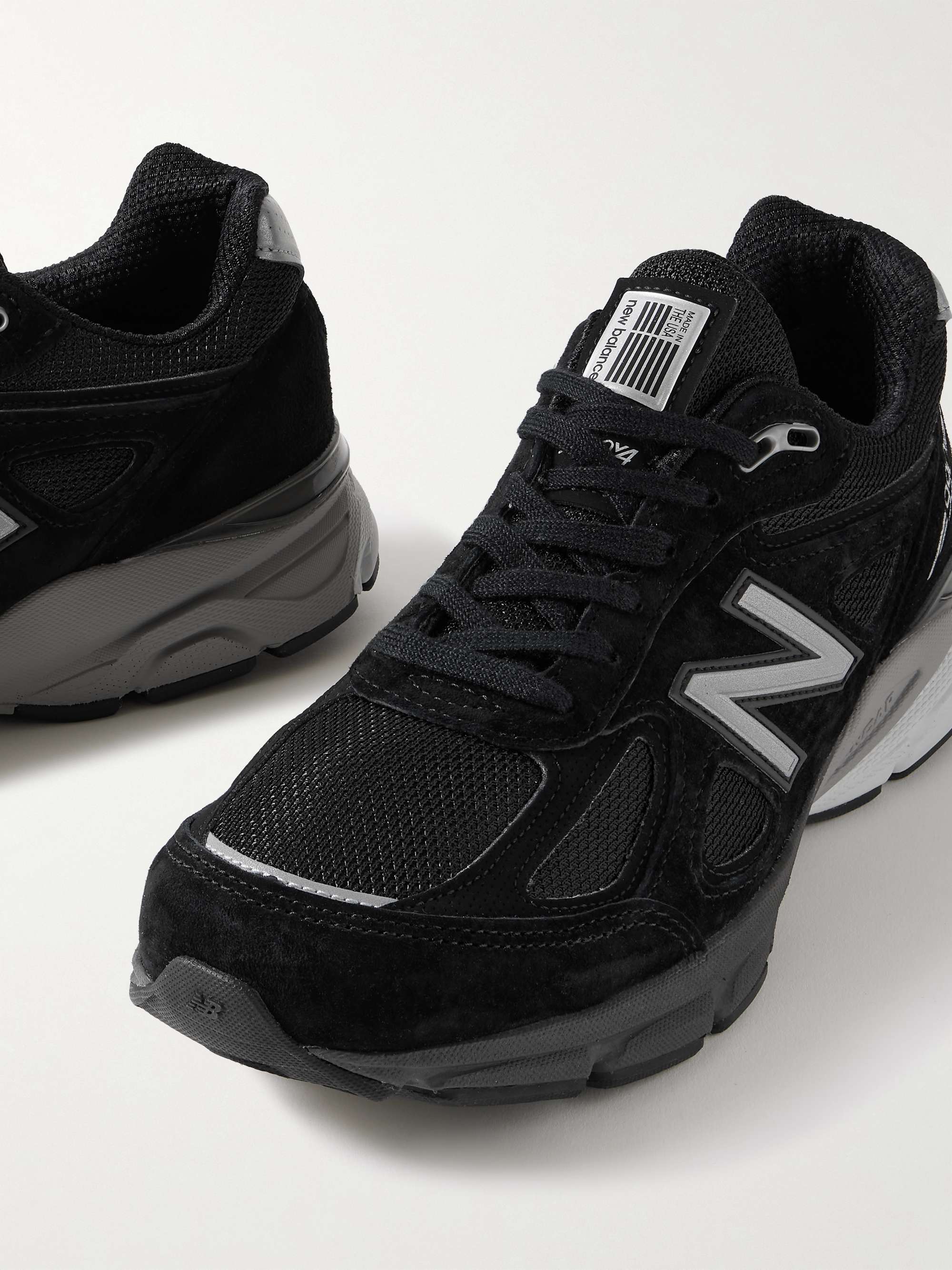 990v4 Suede and Mesh Sneakers