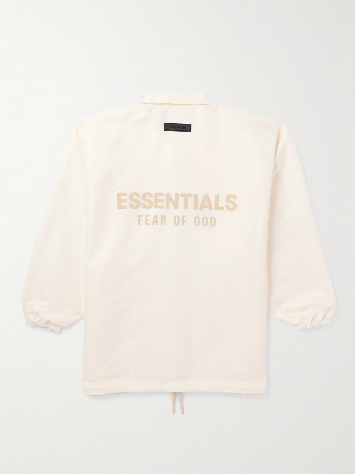 Shop Essentials Coaches Logo-appliquéd Shell Jacket In Gray