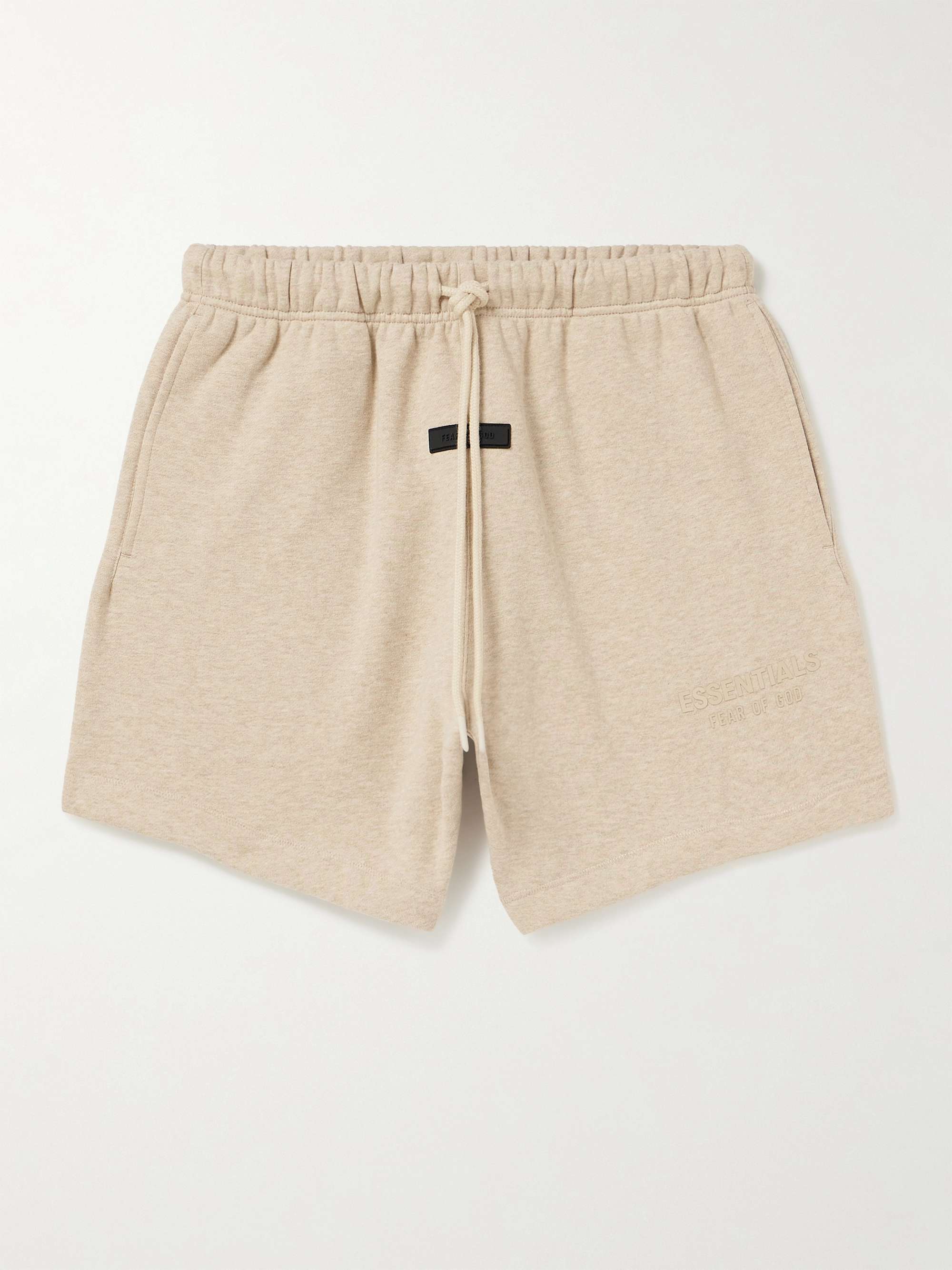 FEAR OF GOD ESSENTIALS Logo-Appliquéd Cotton-Blend Jersey Drawstring Shorts  for Men | MR PORTER