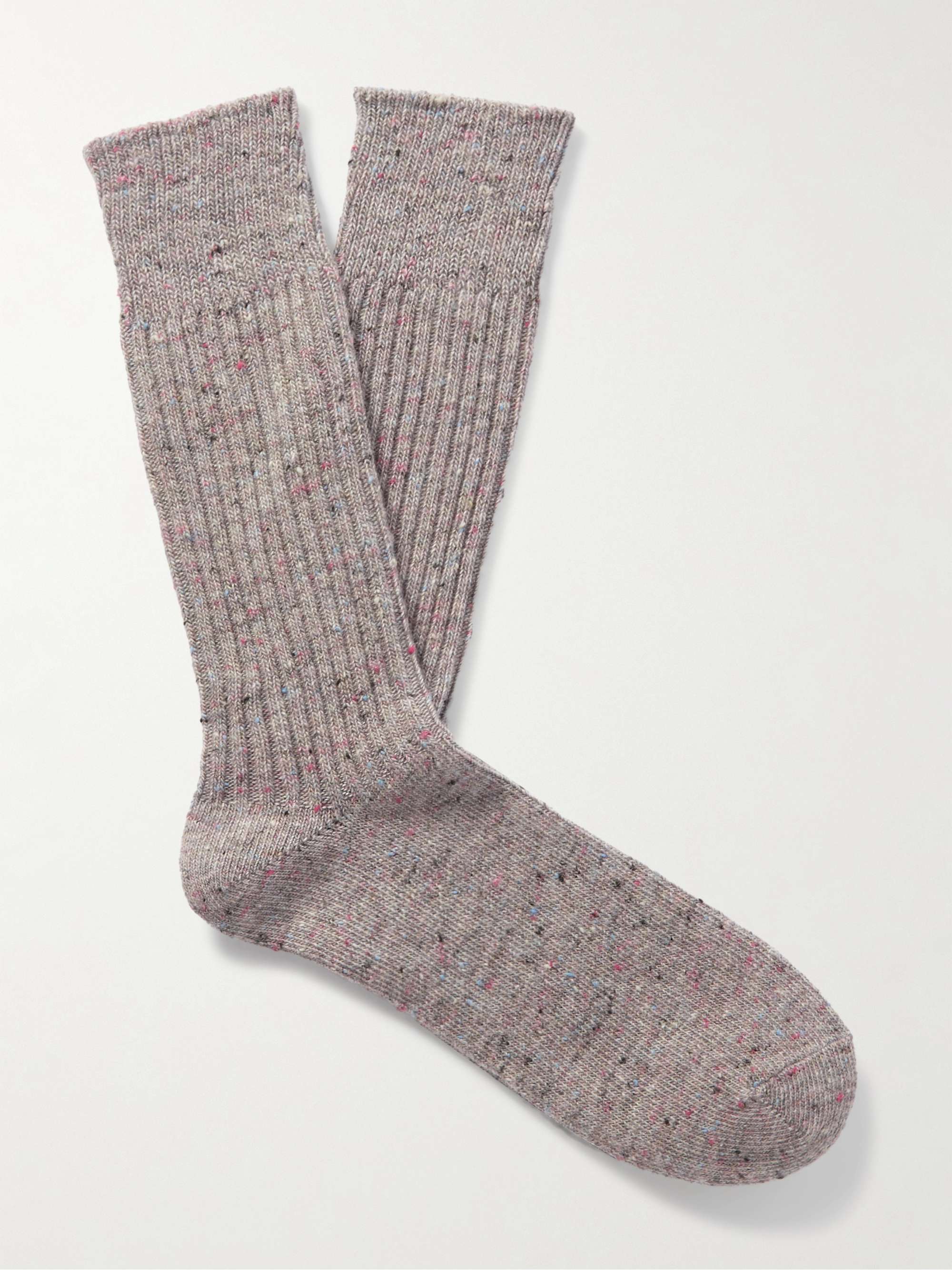 MR P. Mélange Ribbed-Knit Socks for Men | MR PORTER