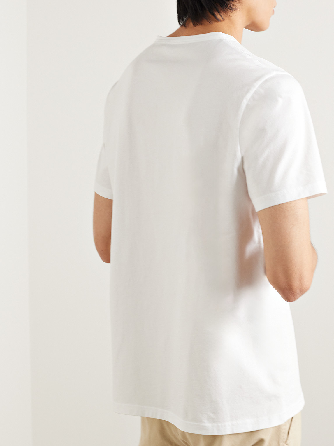 Shop Mr P Cotton-jersey T-shirt In White
